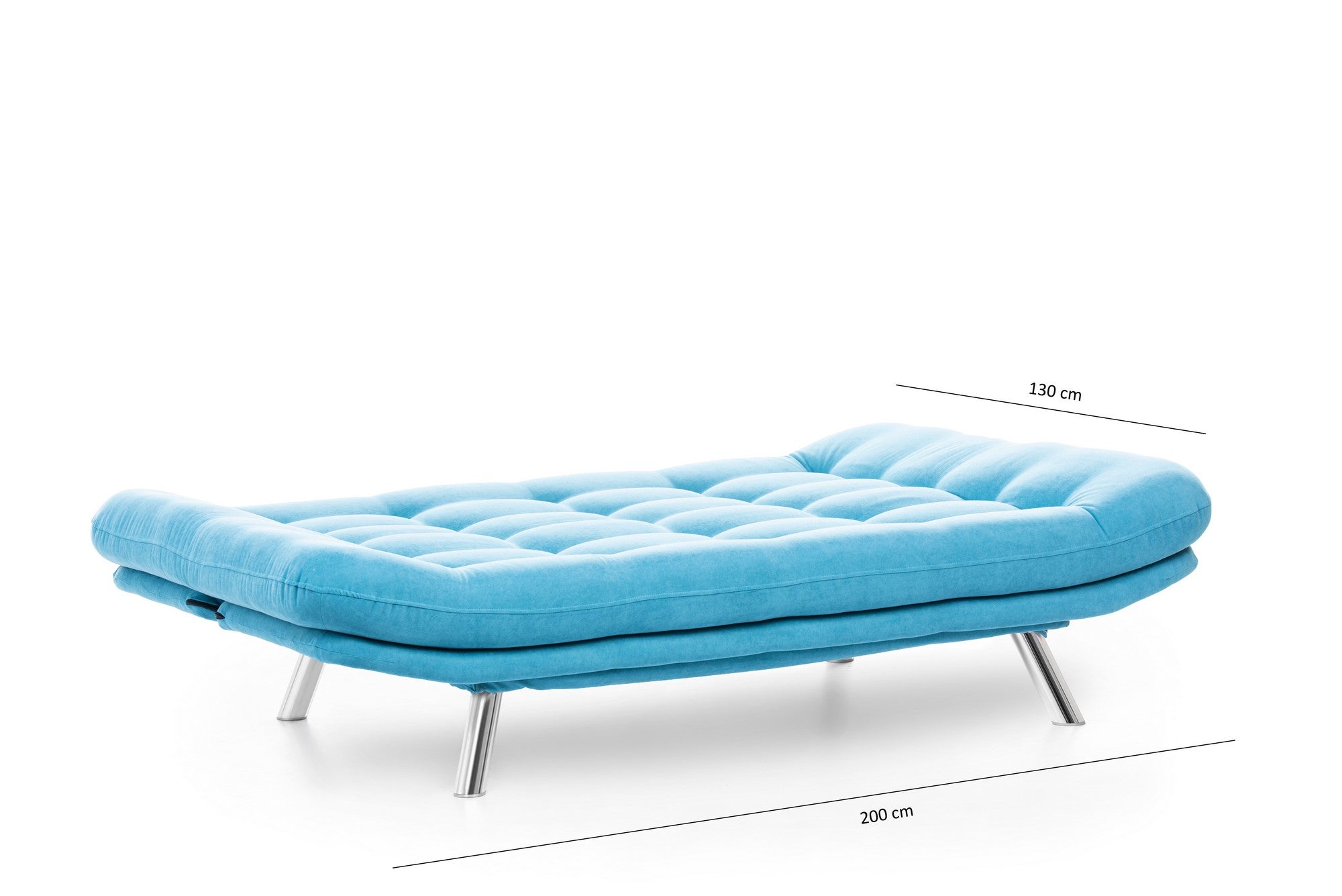 Sofá-cama de 3 lugares-Misa-Turquesa