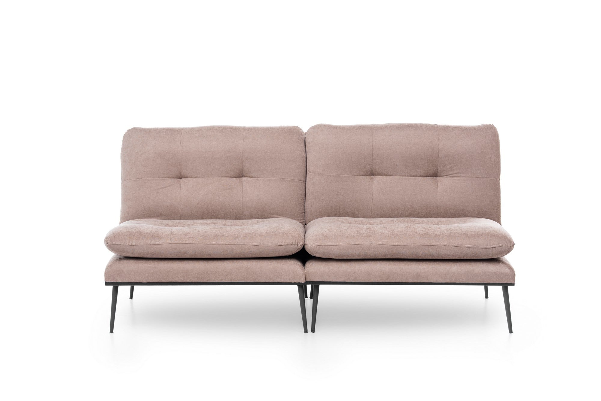 Sofá-cama moderno de 3 lugares, cor vison, 180 cm | Estrutura 100% metálica, encosto ajustável, capacidade para 300 kg | Elegante e funcional para residências e hotéis
