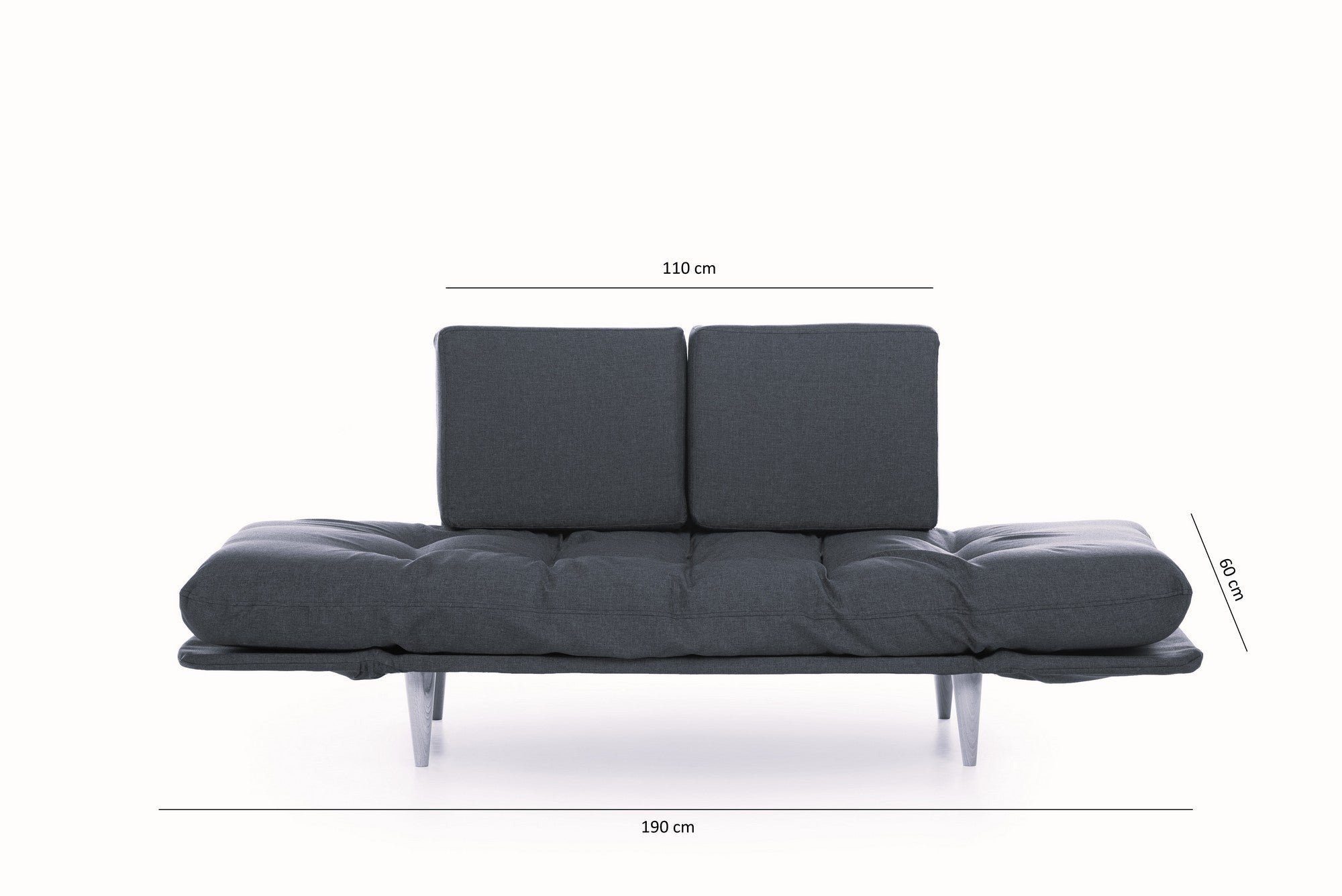 Sofá-cama moderno de 3 lugares, tecido de linho vermelho escuro, estrutura 100% metálica, braços ajustáveis, capacidade de 200 kg, perfeito para salas de estar elegantes e quartos de hóspedes