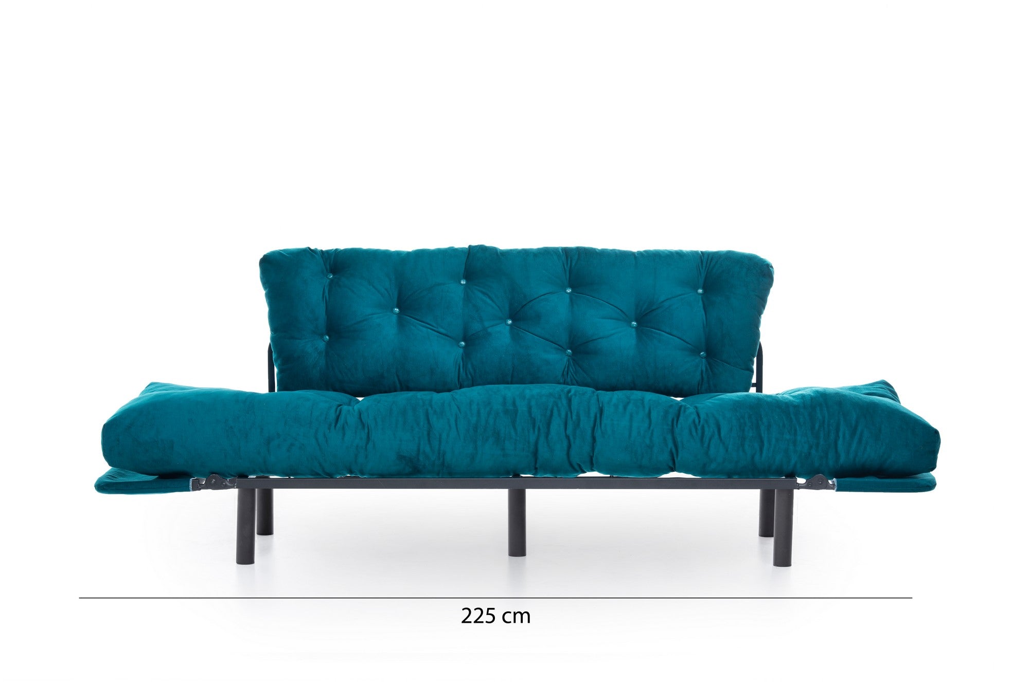 Sofá-cama de 3 lugares-Nitta-Verde Gasolina
