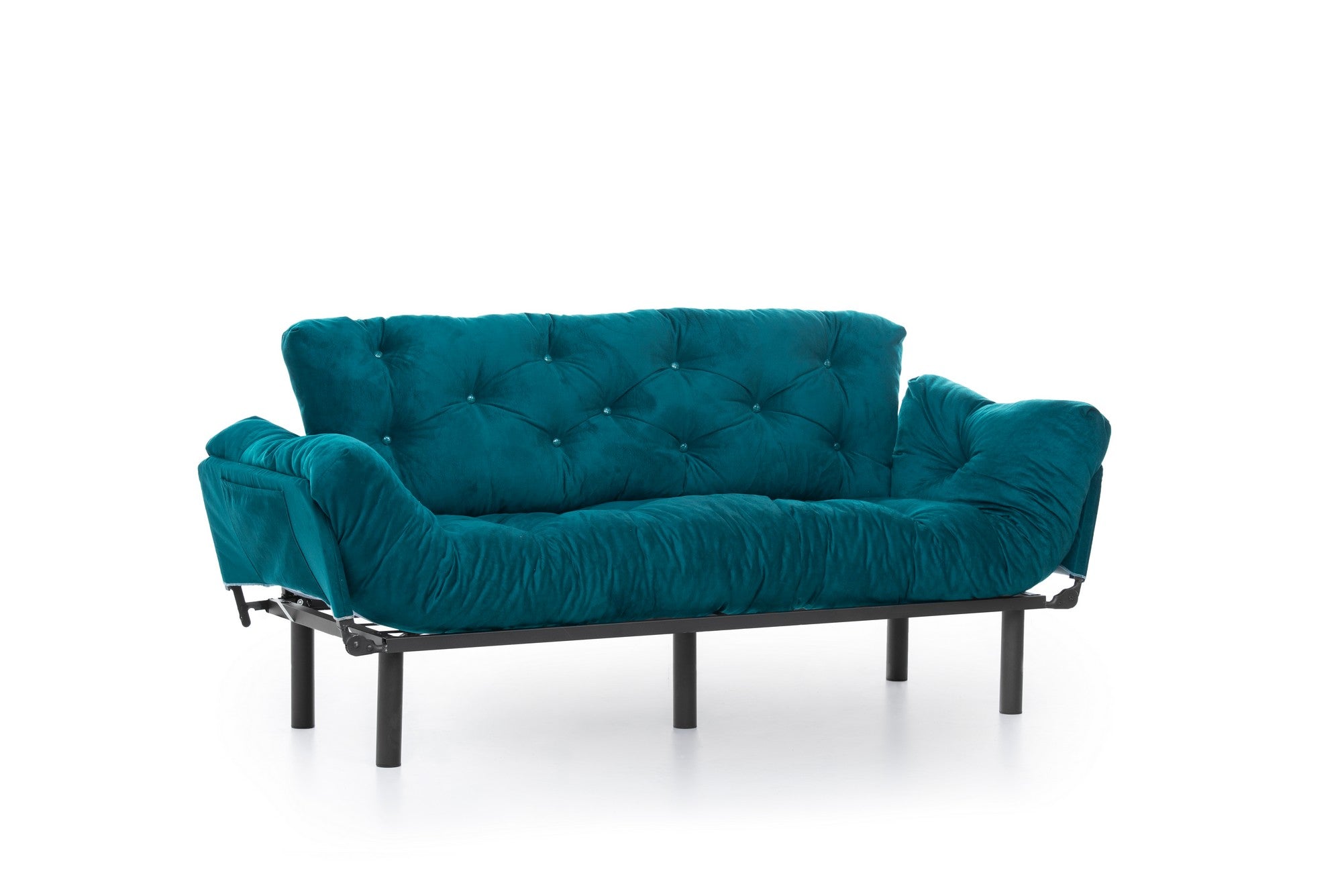 Sofá-cama de 3 lugares-Nitta-Verde Gasolina