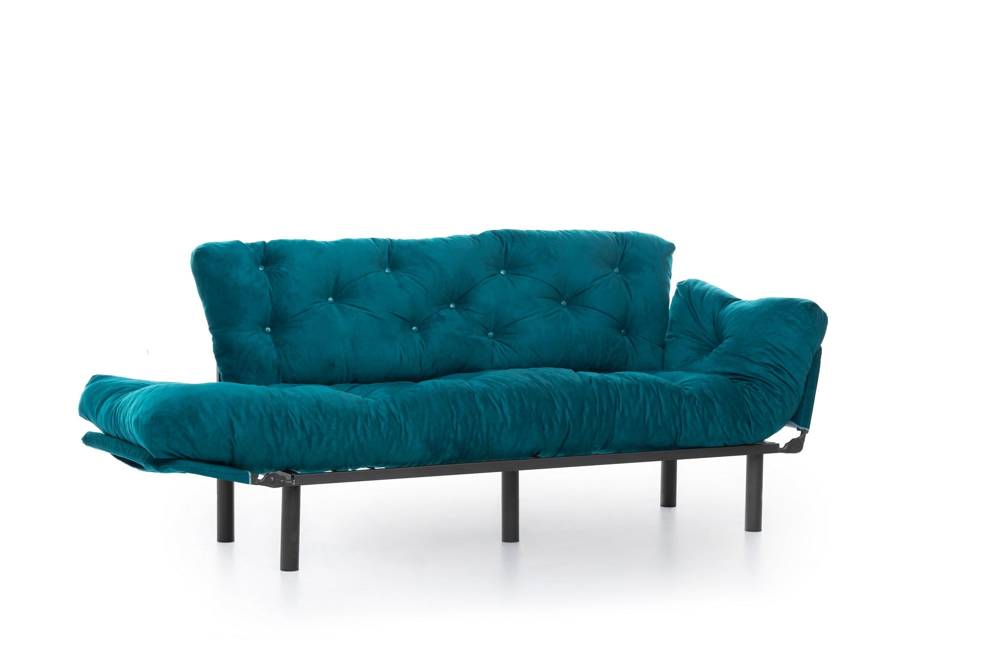 Sofá-cama de 3 lugares-Nitta-Verde Gasolina