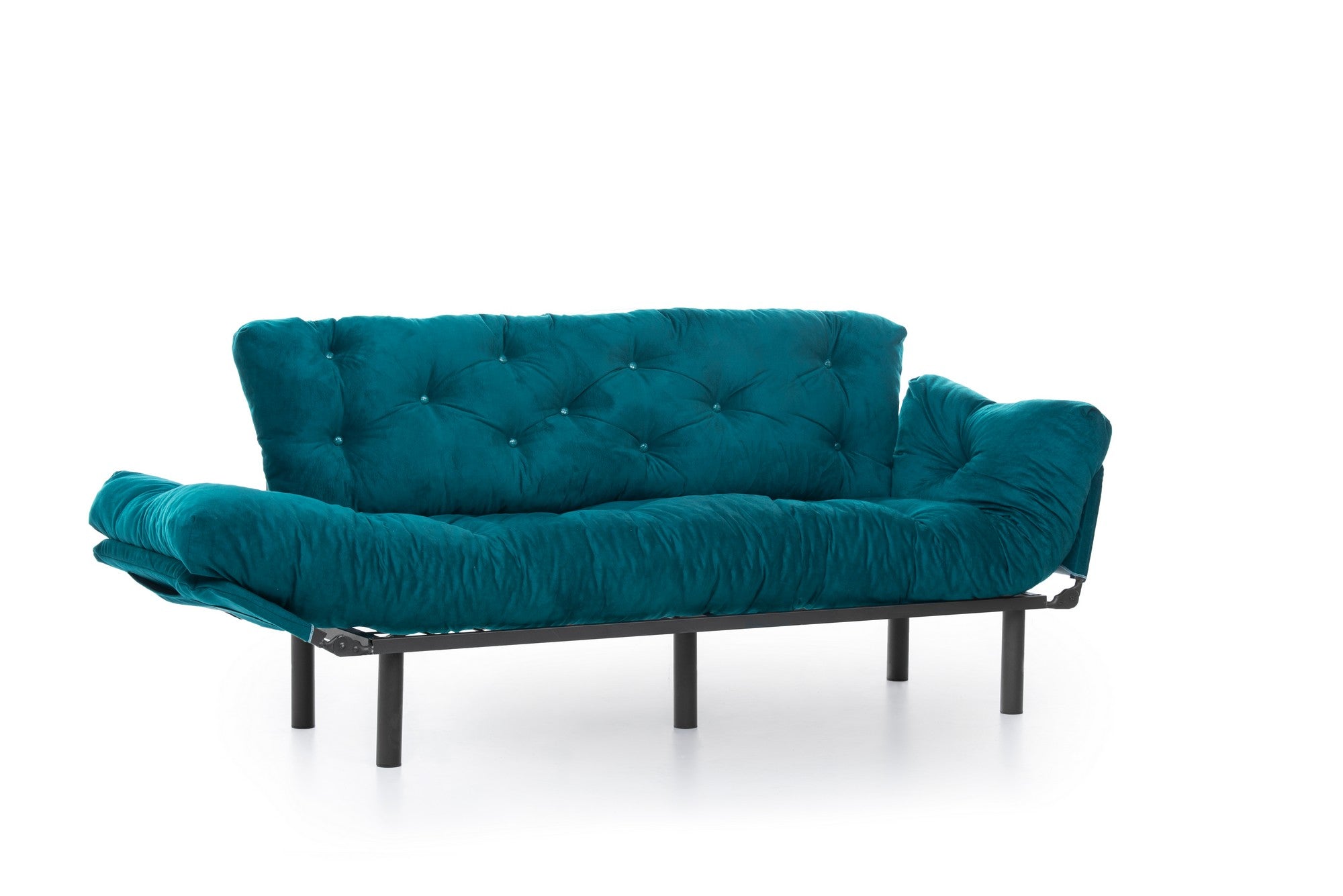 Sofá-cama de 3 lugares-Nitta-Verde Gasolina