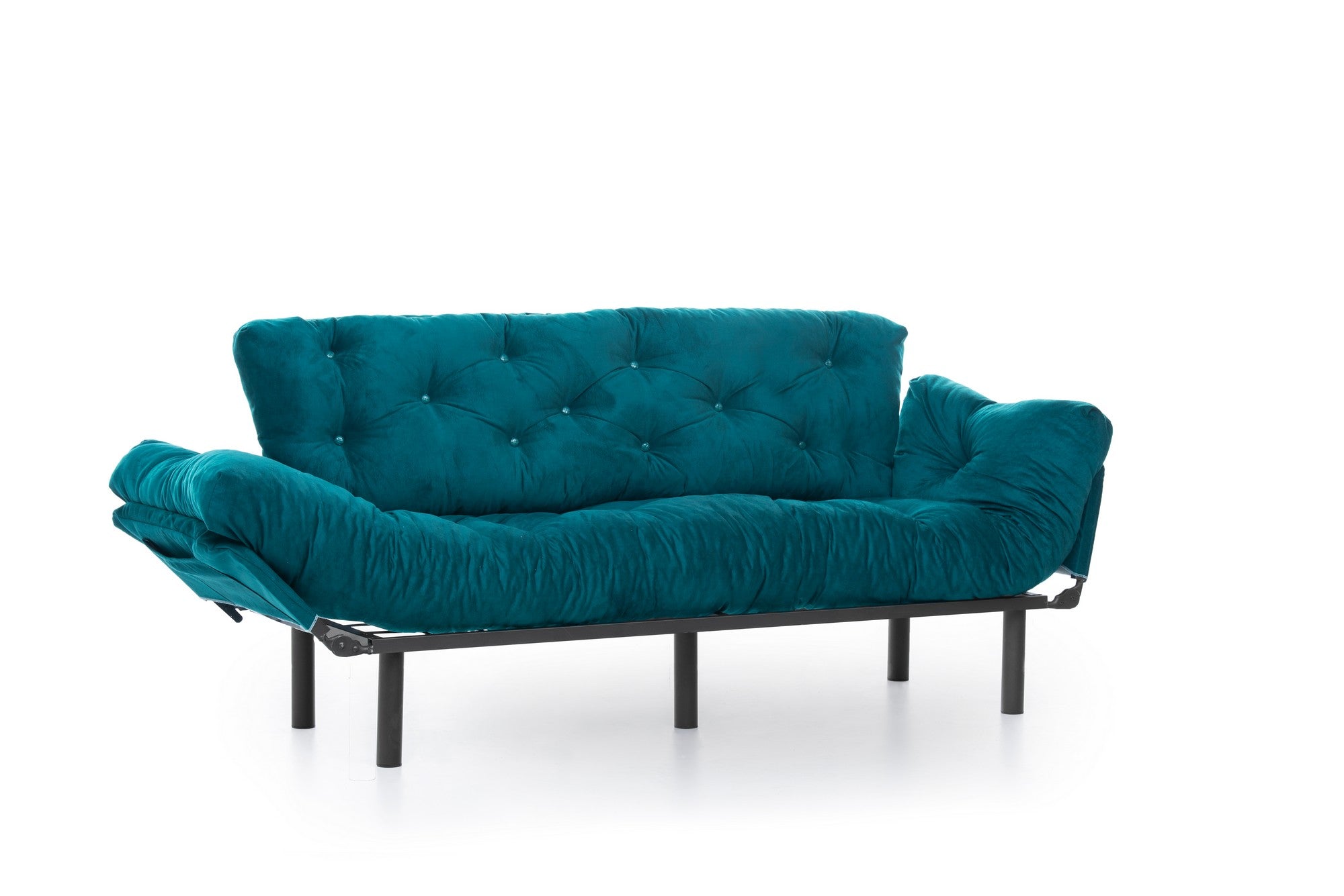 Sofá-cama de 3 lugares-Nitta-Verde Gasolina