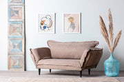 Conjunto de Mobiliário de Sala de Estar Ayla – Nogueira Azul – TV Unit: 160x56,2x35 cm, Prateleira de Parede: 115,8x18,6x20 cm, Armário: 44,2x44,2x25 cm, Mesa de Centro: 105x38,2x60 cm