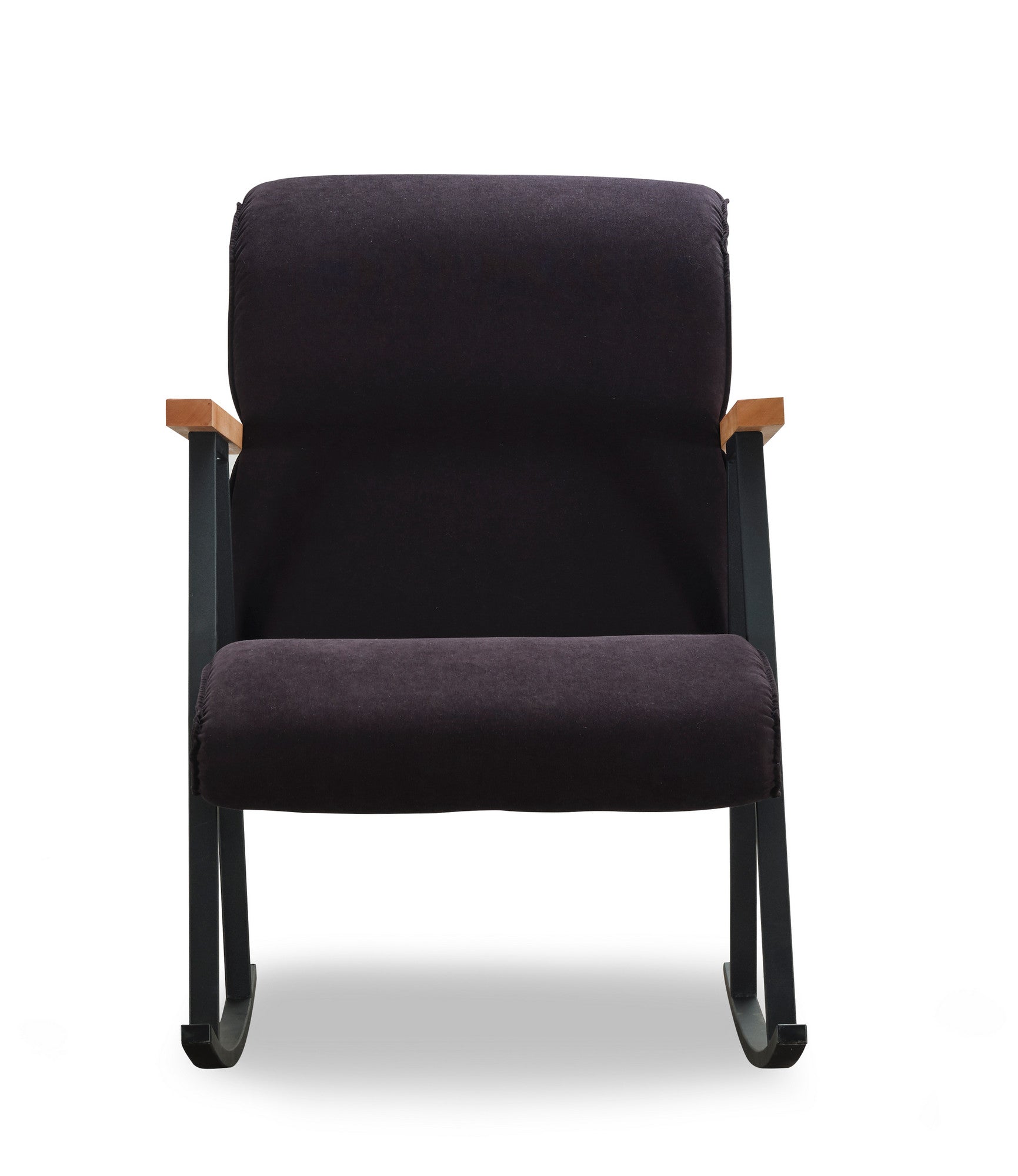 Cadeira de balanço moderna, estrutura de metal preta, 96 cm de altura | Tecido de poliéster com forro de algodão e fácil de limpar | Espuma 18 DNS para maior conforto | Design elegante e durável