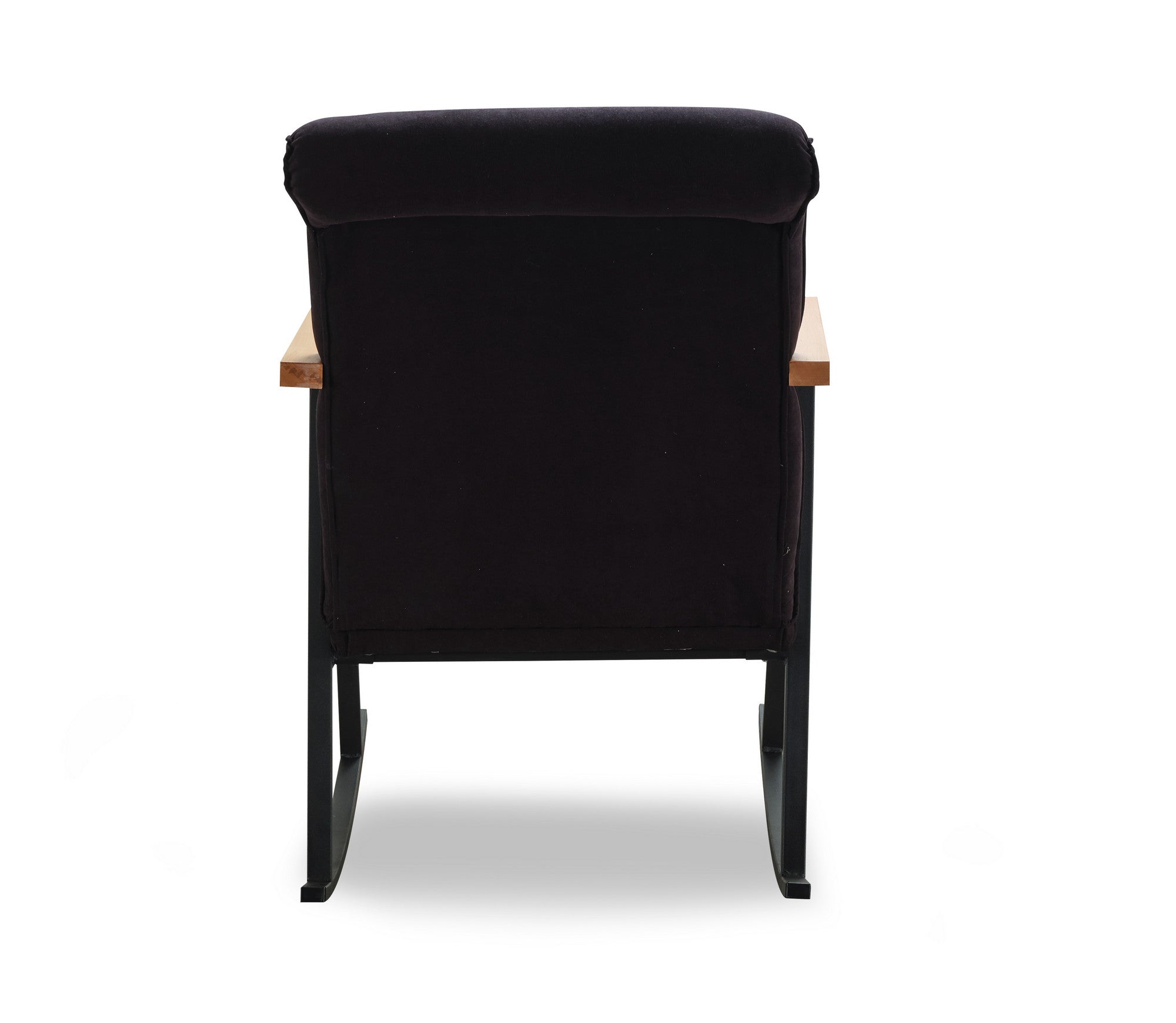 Cadeira de balanço moderna, estrutura de metal preta, 96 cm de altura | Tecido de poliéster com forro de algodão e fácil de limpar | Espuma 18 DNS para maior conforto | Design elegante e durável