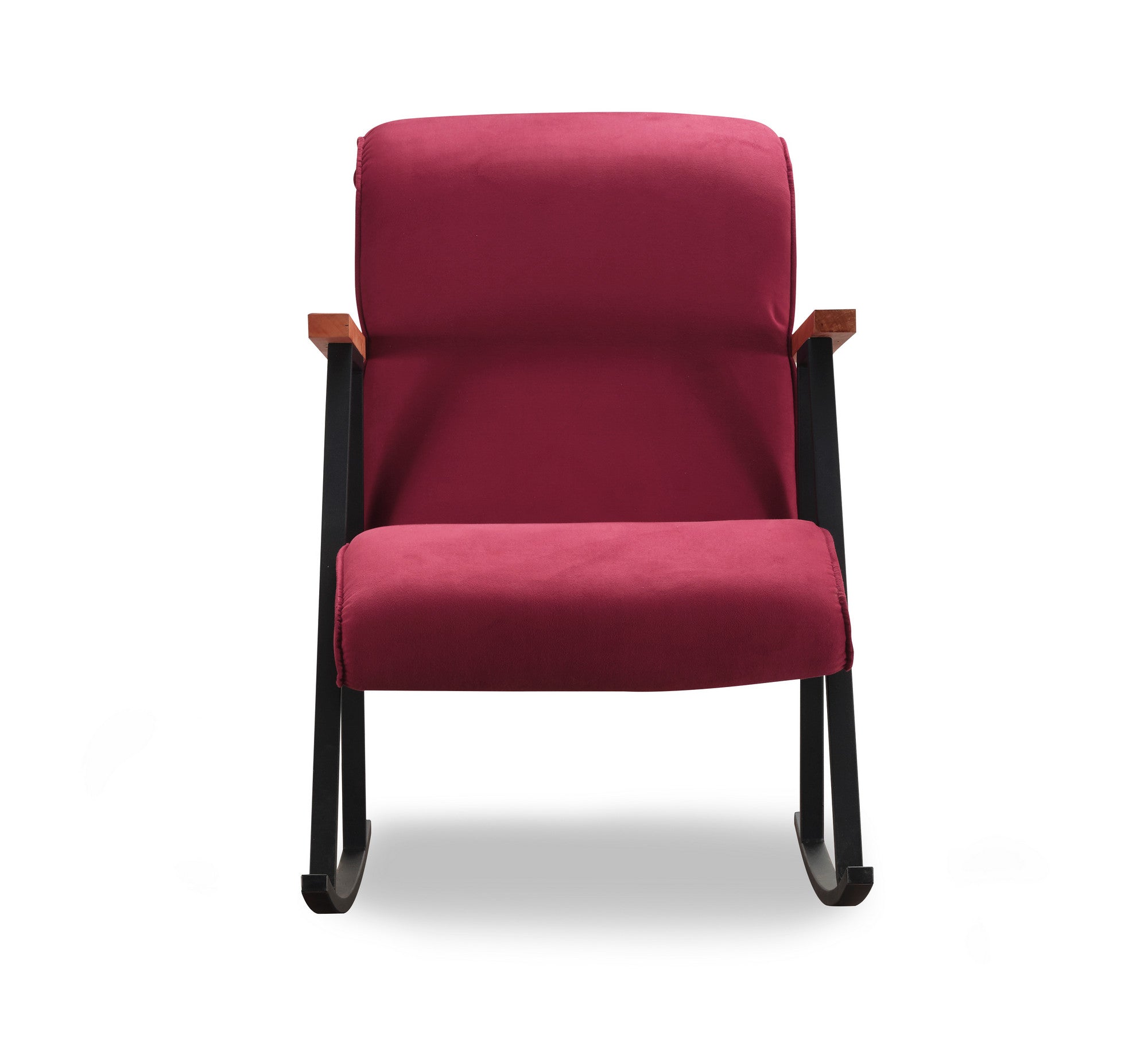 Cadeira de balanço elegante na cor marrom, estrutura 100% metal, forro de algodão fácil de limpar, 96 cm de altura, perfeita para hotéis e residências modernas, design durável