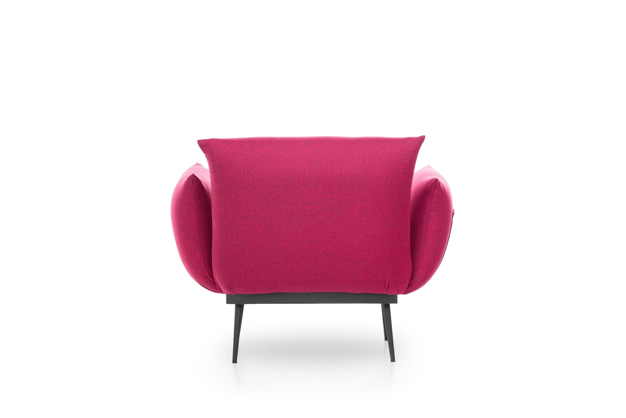 Poltrona moderna com braços – 90 x 95 x 80 cm – vermelho escuro – tecido de linho