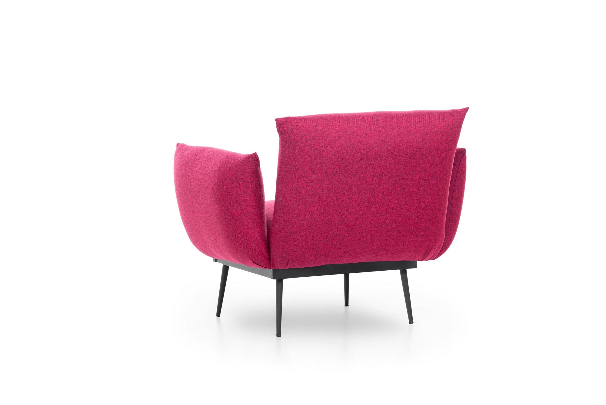 Poltrona moderna com braços – 90 x 95 x 80 cm – vermelho escuro – tecido de linho