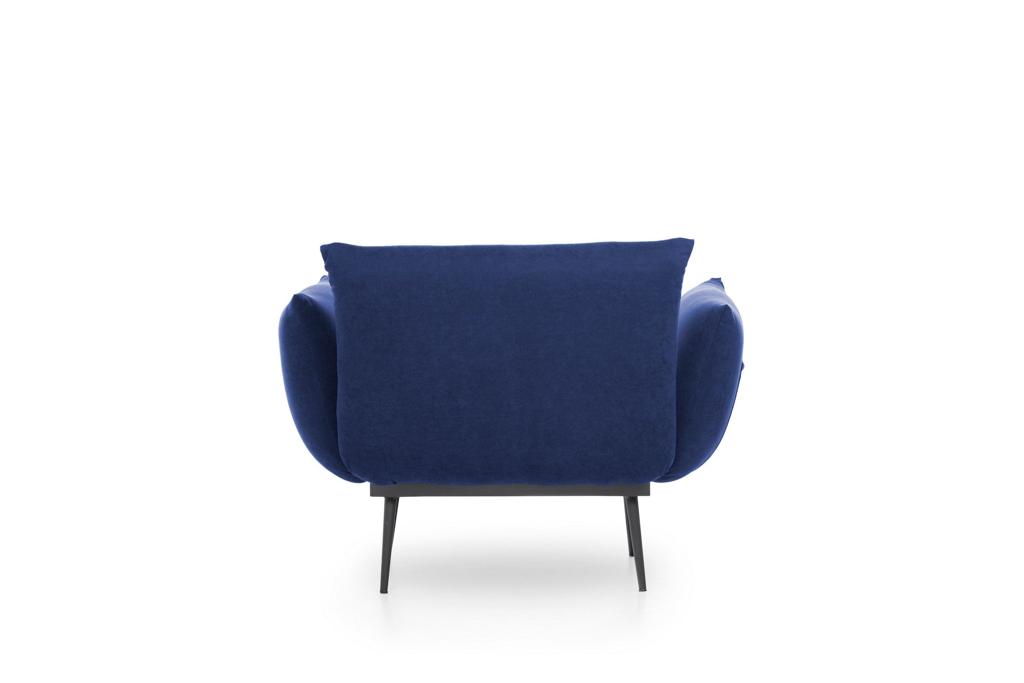 Poltrona moderna – 90 x 95 x 80 cm – azul-marinho – metal