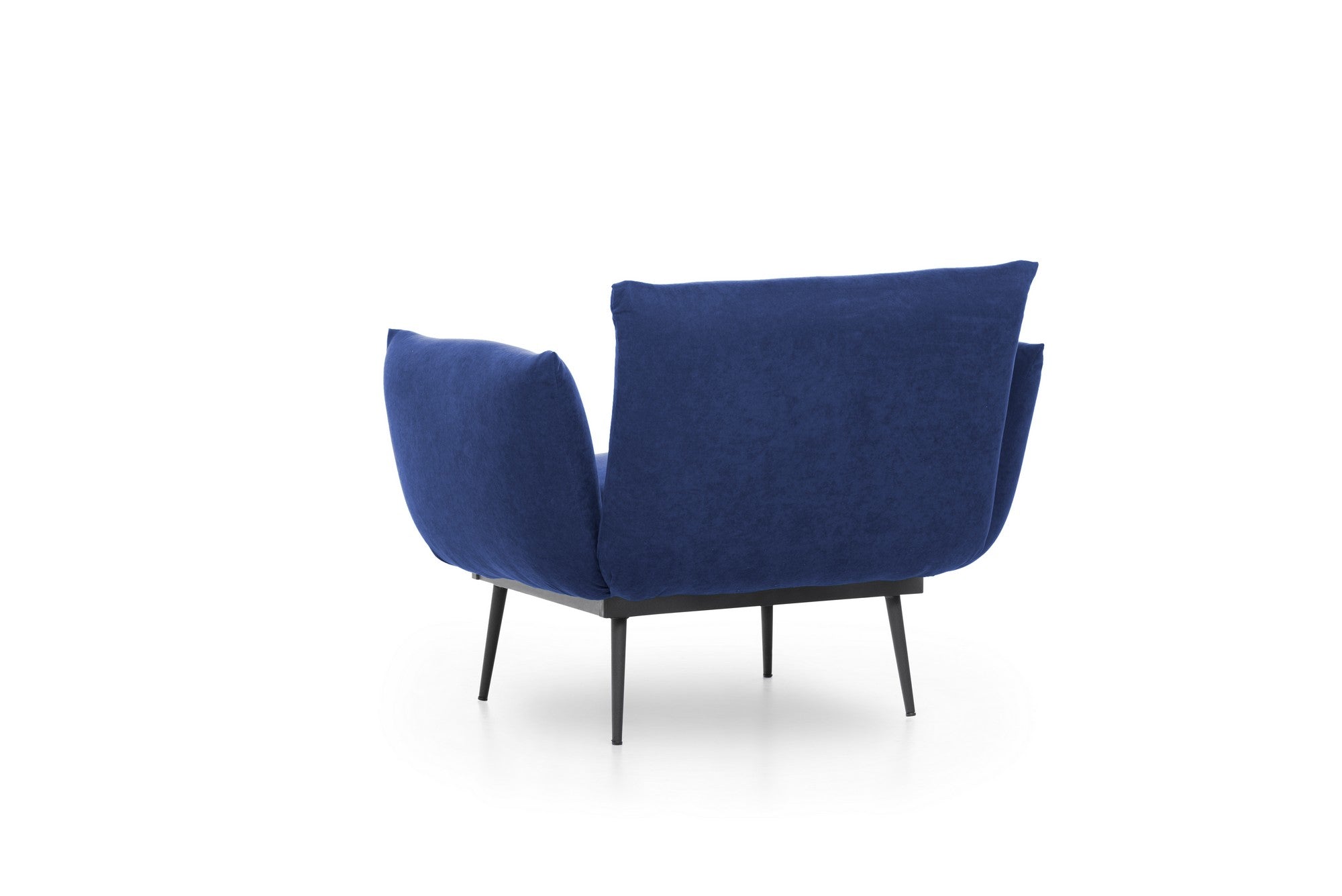 Poltrona moderna – 90 x 95 x 80 cm – azul-marinho – metal