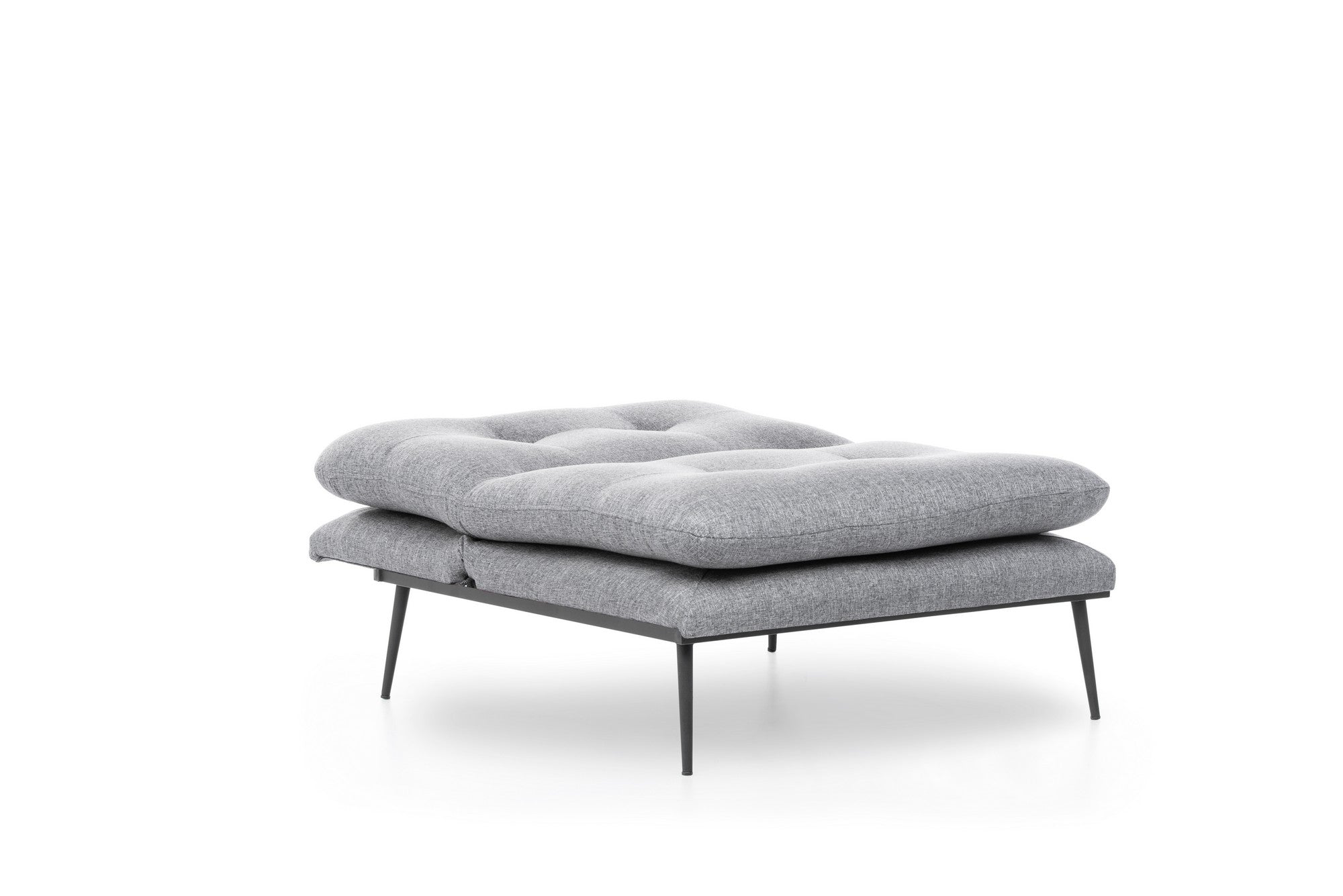 Poltrona moderna com asas – 90 x 95 x 90 cm – cinza – tecido de linho