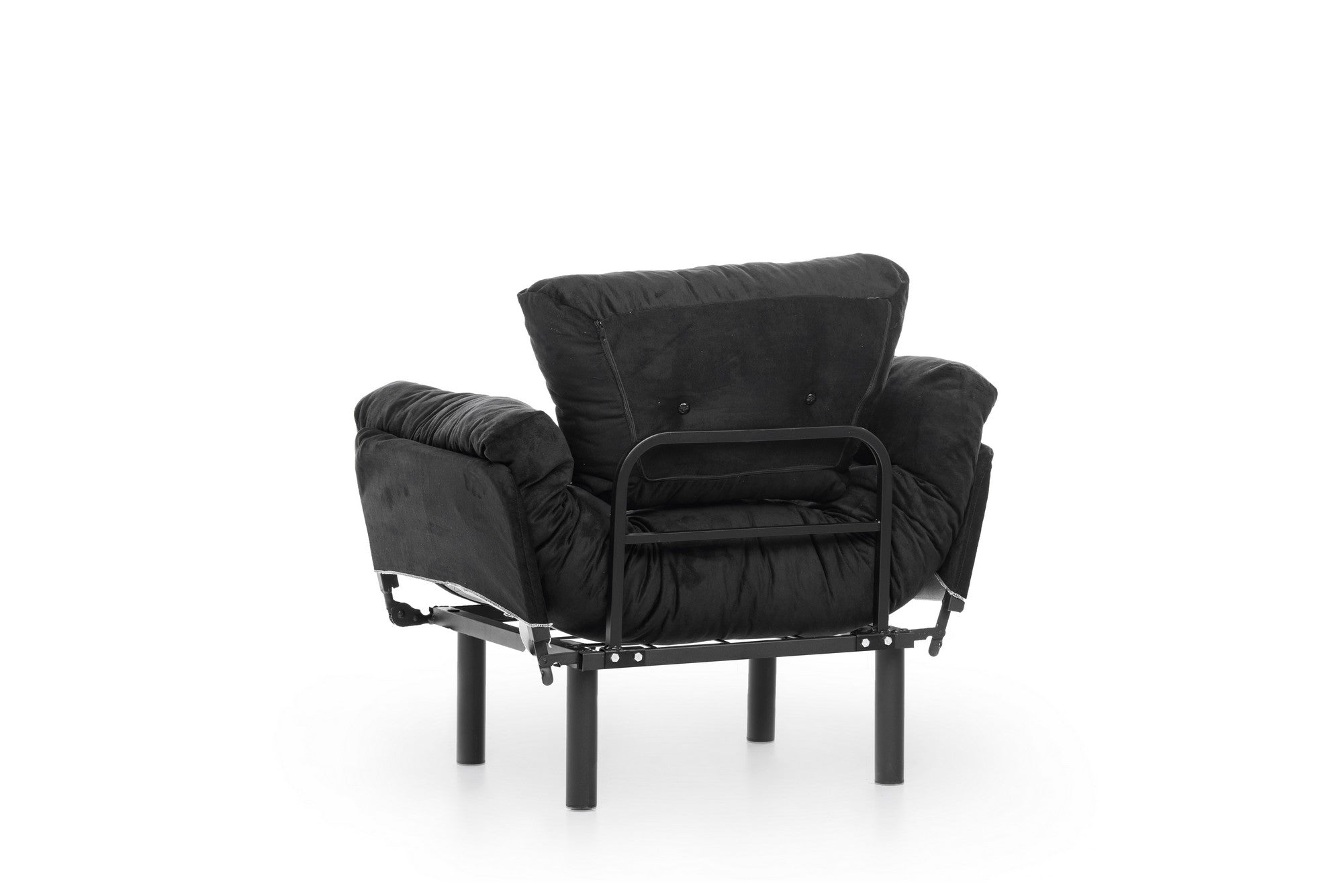 Poltrona moderna – 95 x 85 x 70 cm – preta – metal