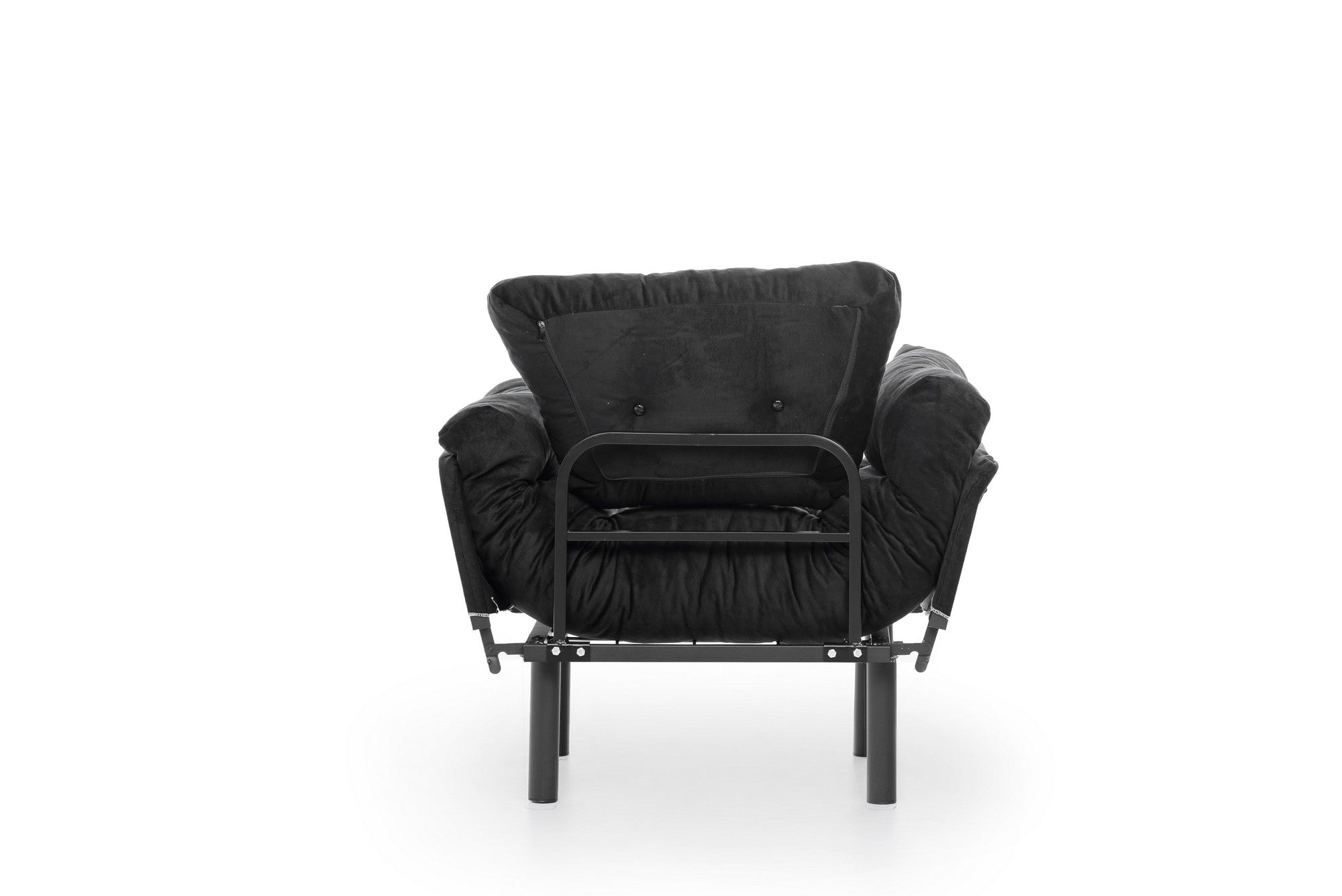 Poltrona moderna – 95 x 85 x 70 cm – preta – metal