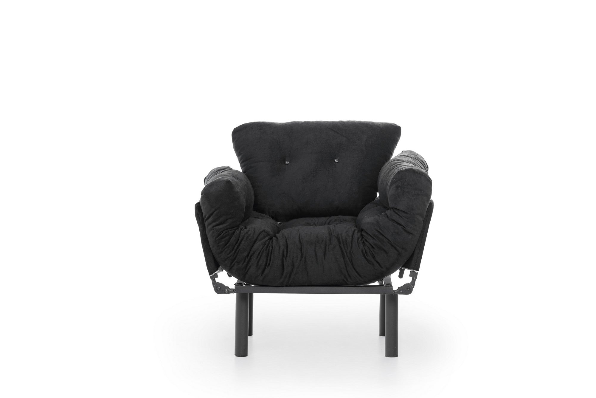 Poltrona moderna – 95 x 85 x 70 cm – preta – metal