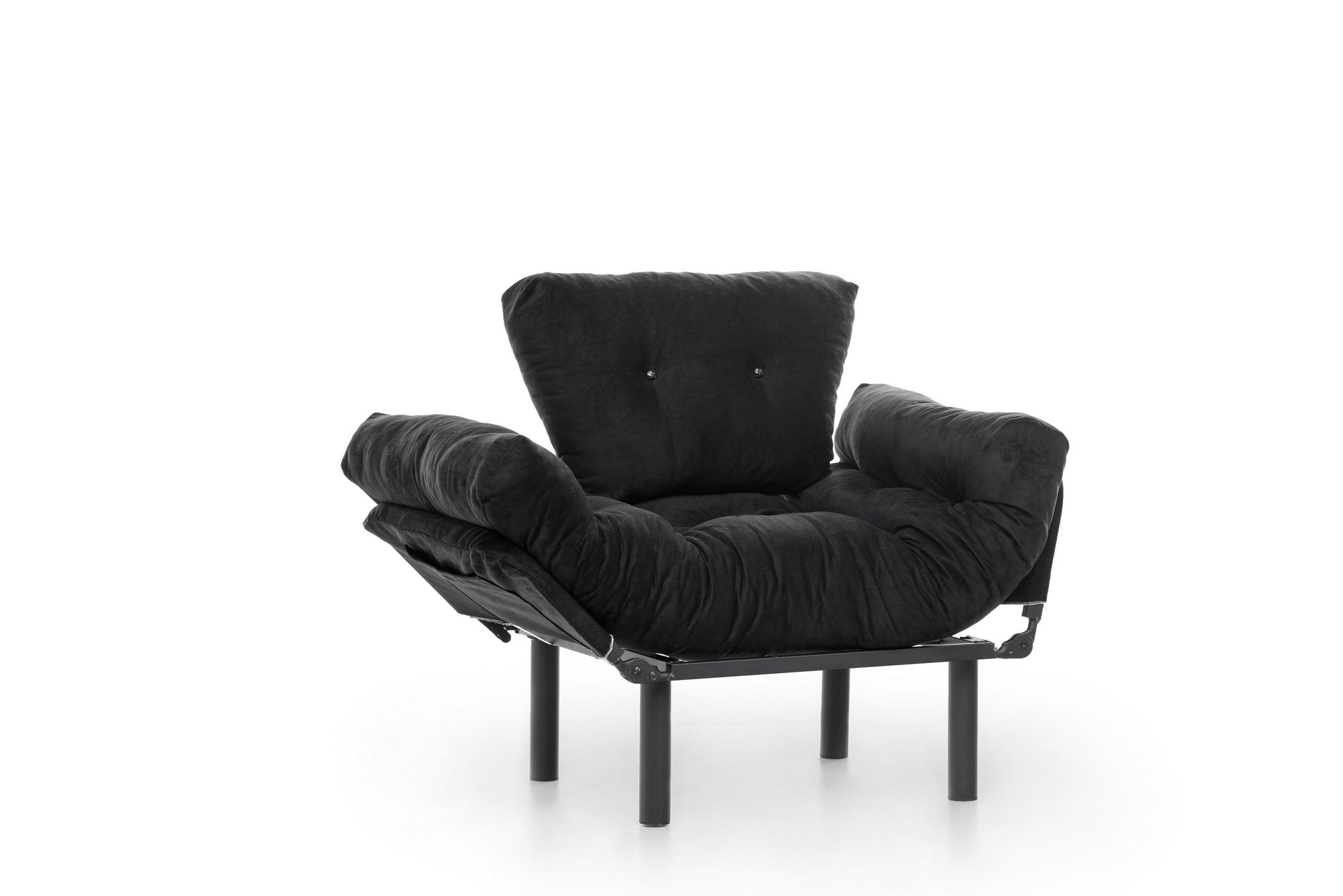Poltrona moderna – 95 x 85 x 70 cm – preta – metal