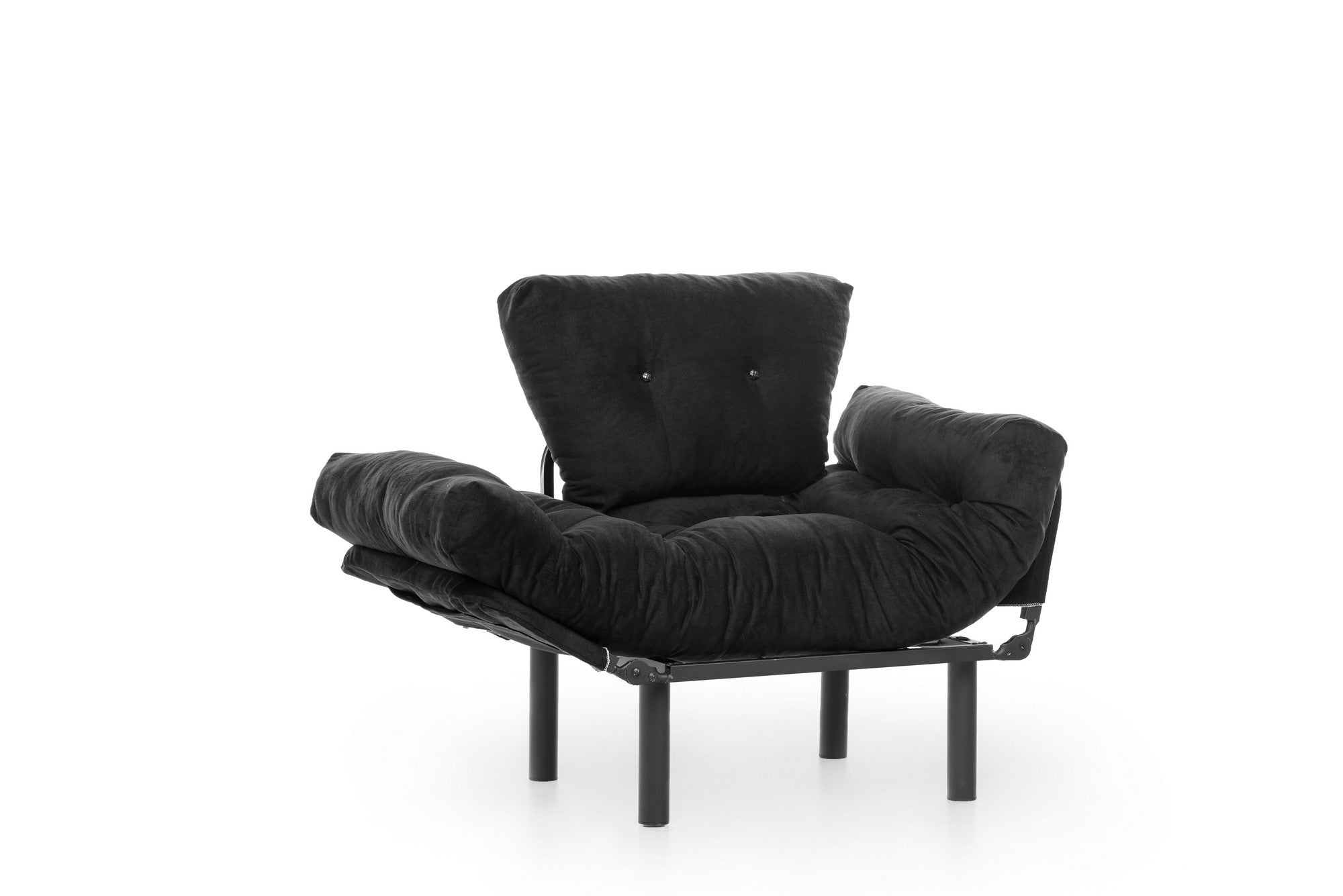 Poltrona moderna – 95 x 85 x 70 cm – preta – metal