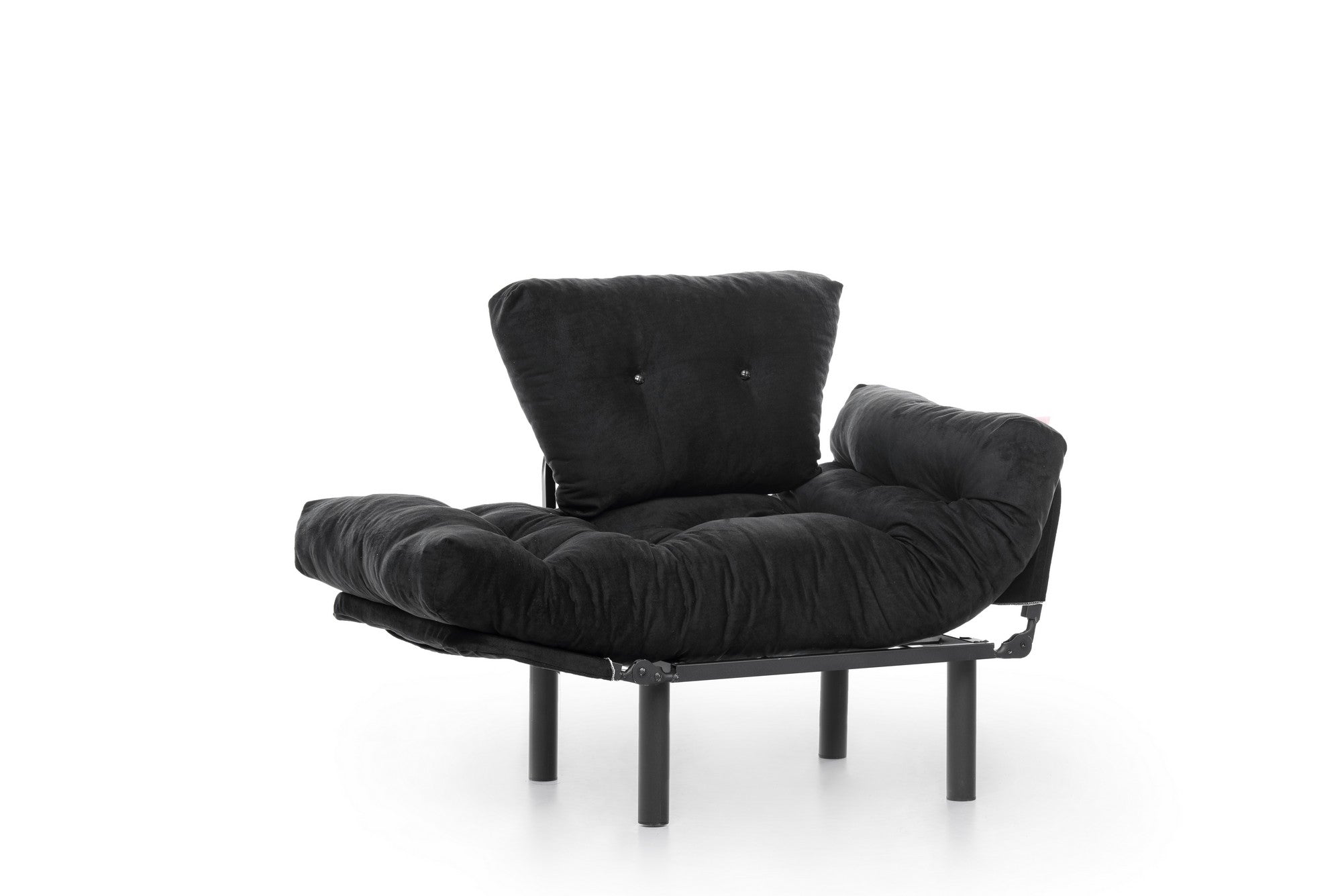 Poltrona moderna – 95 x 85 x 70 cm – preta – metal
