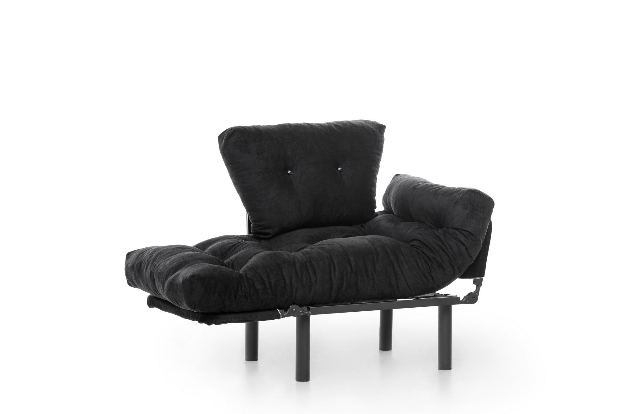 Poltrona moderna – 95 x 85 x 70 cm – preta – metal