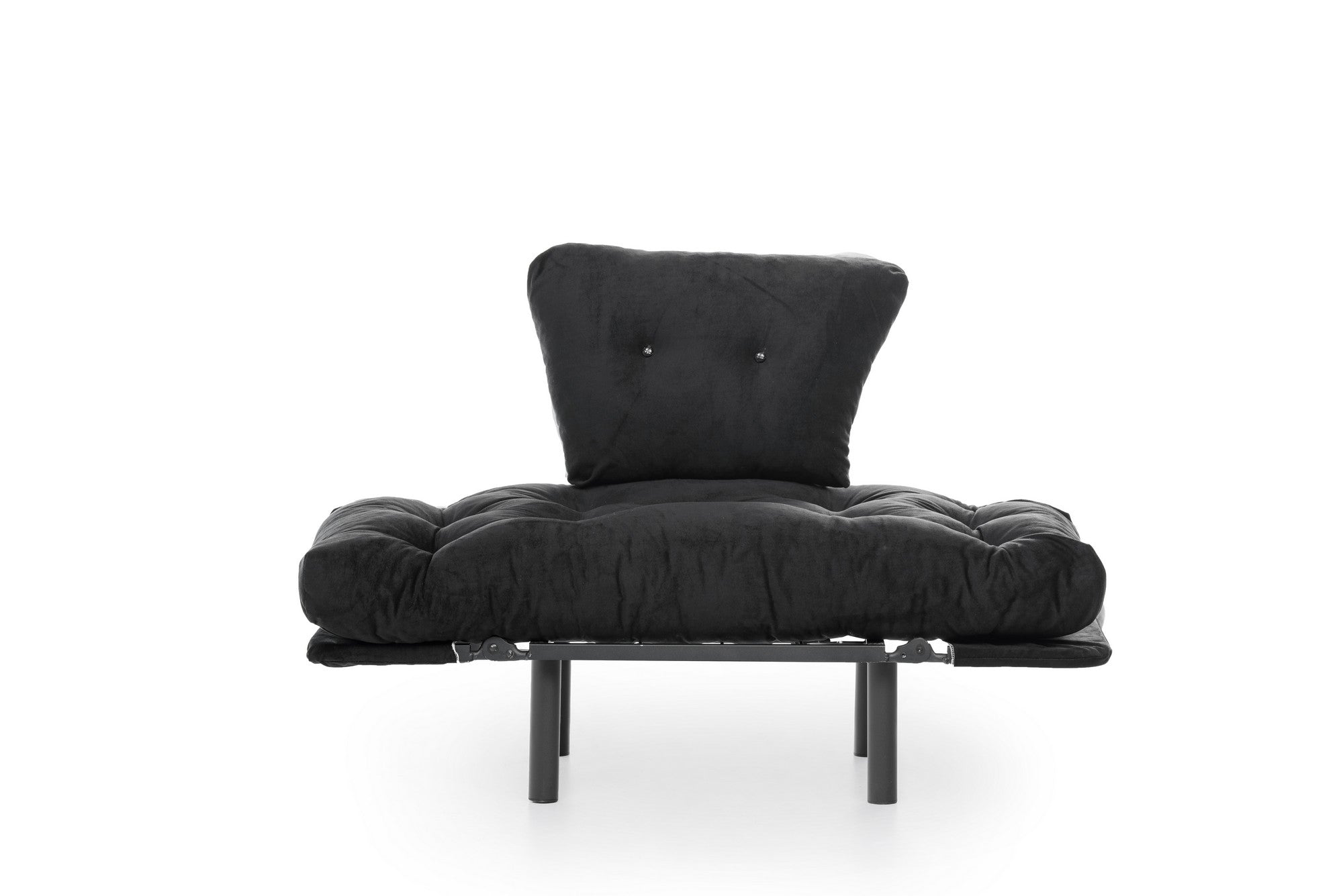 Poltrona moderna – 95 x 85 x 70 cm – preta – metal