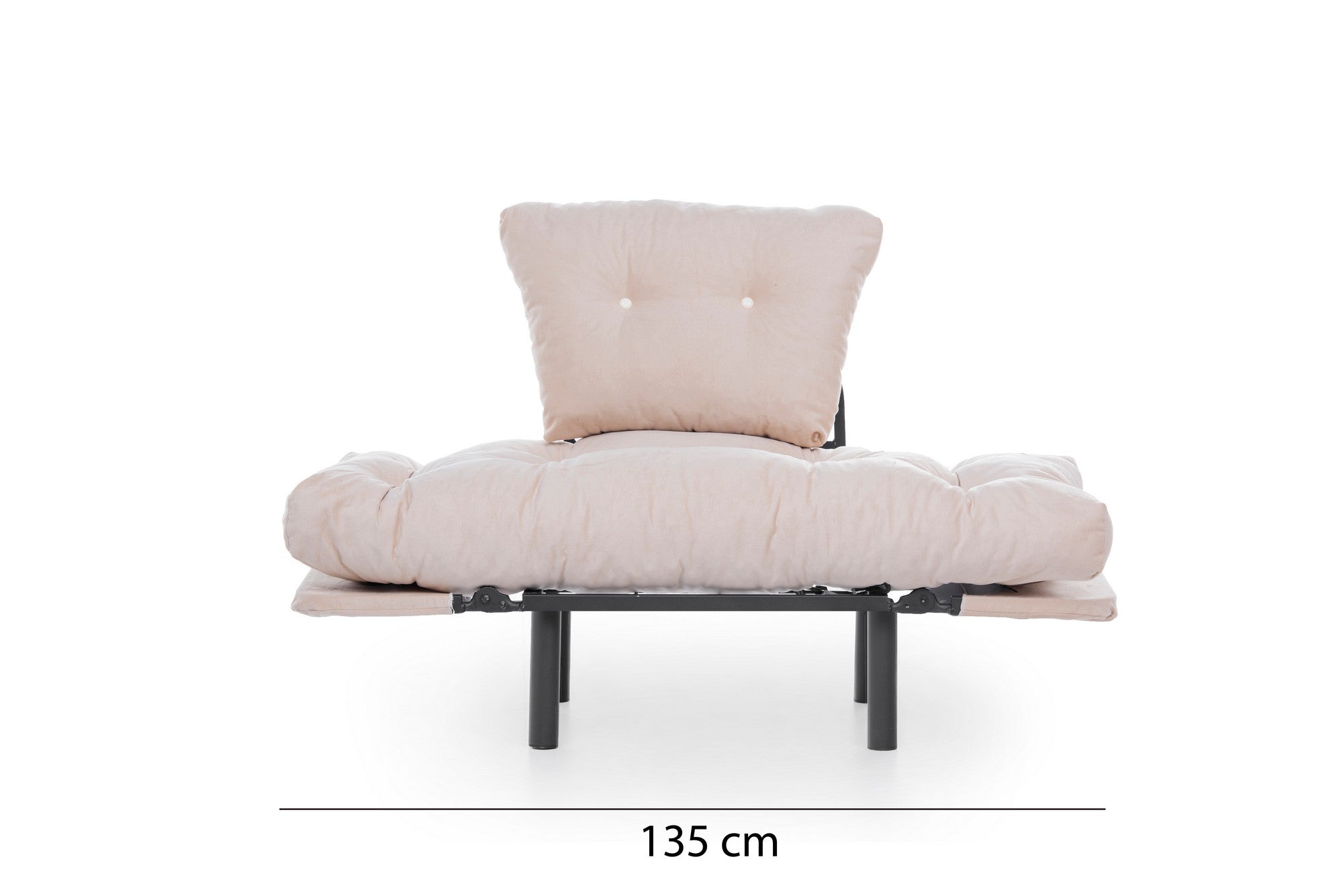 Poltrona moderna – 95 x 85 x 70 cm – Creme – Poliéster