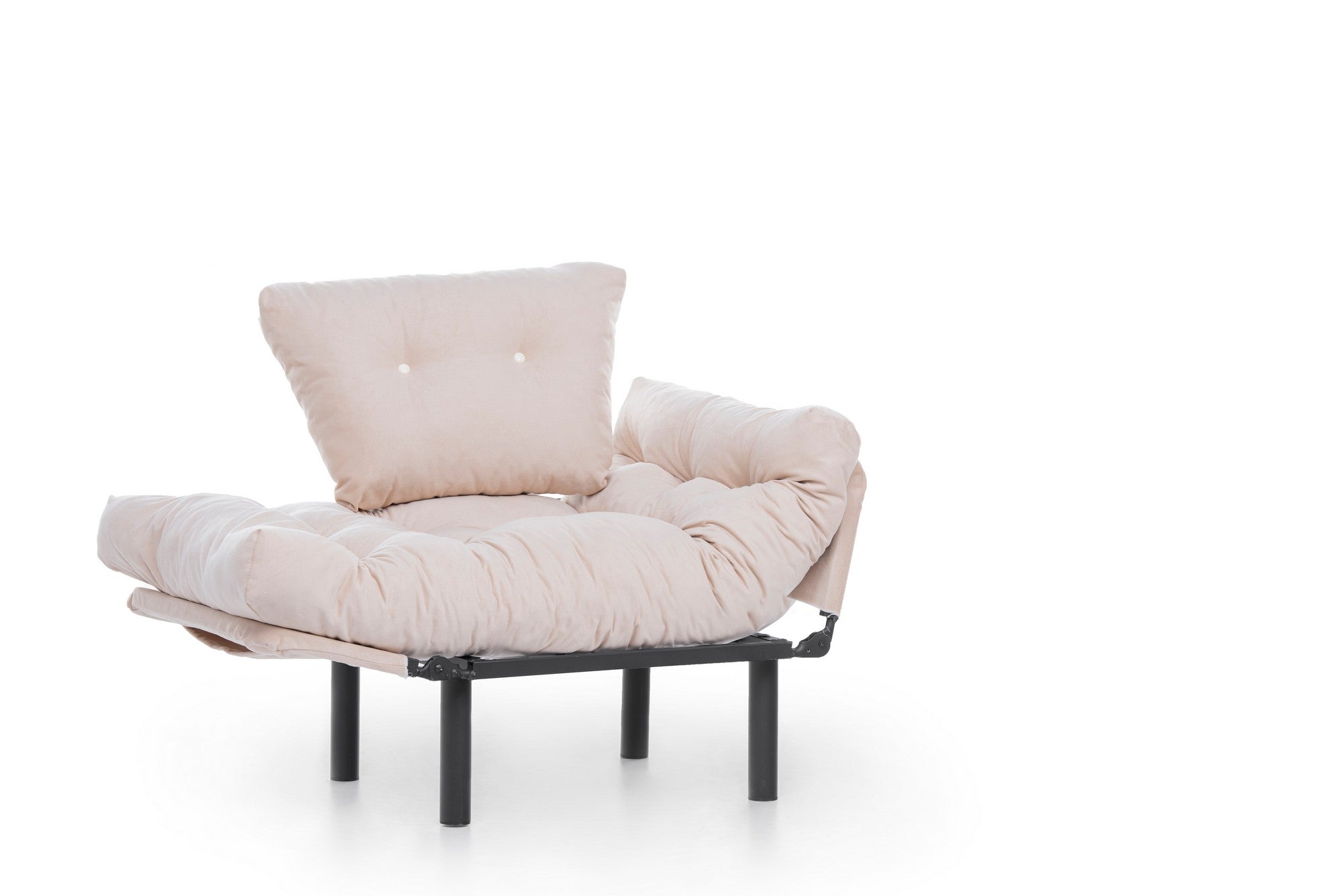 Poltrona moderna – 95 x 85 x 70 cm – Creme – Poliéster
