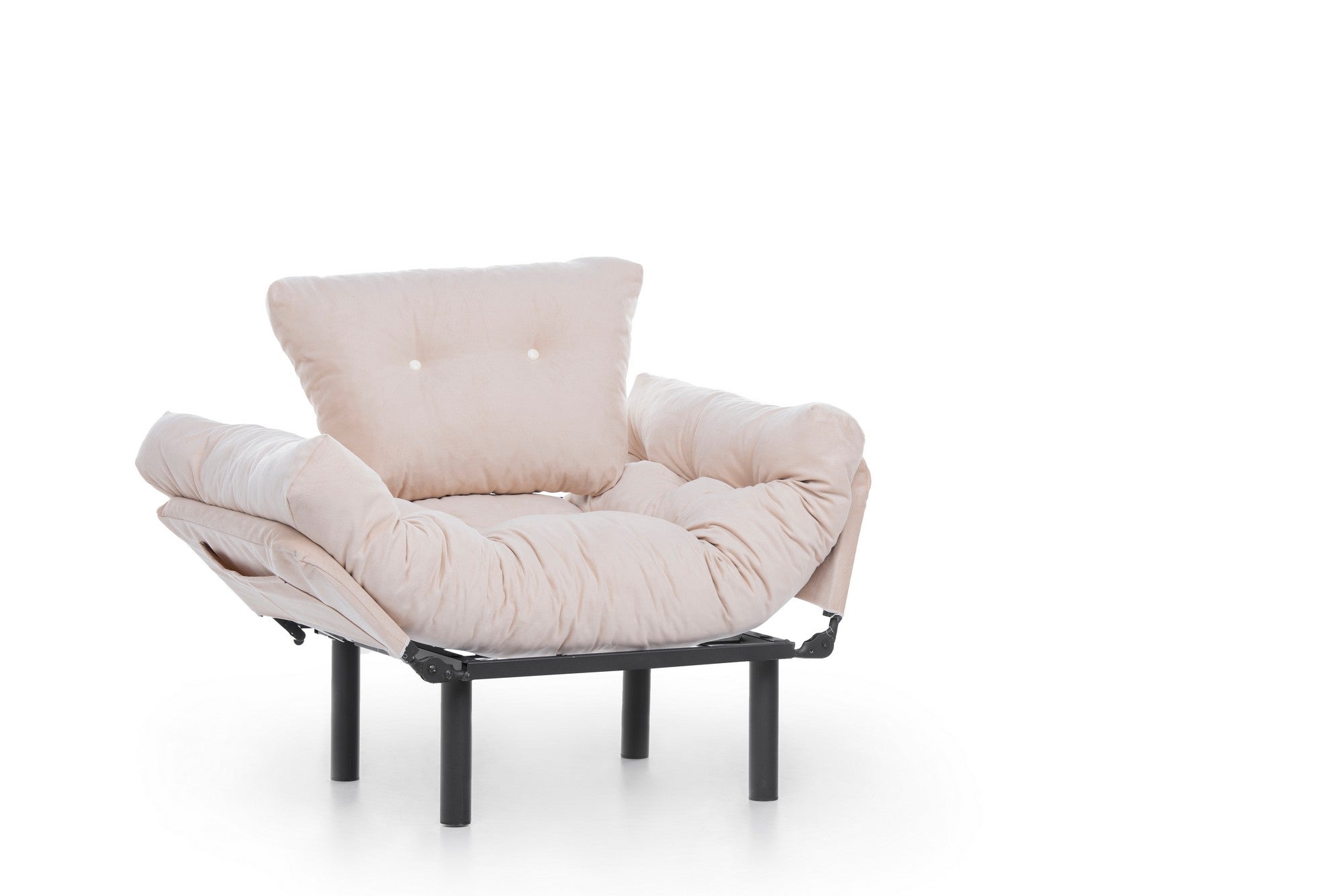 Poltrona moderna – 95 x 85 x 70 cm – Creme – Poliéster