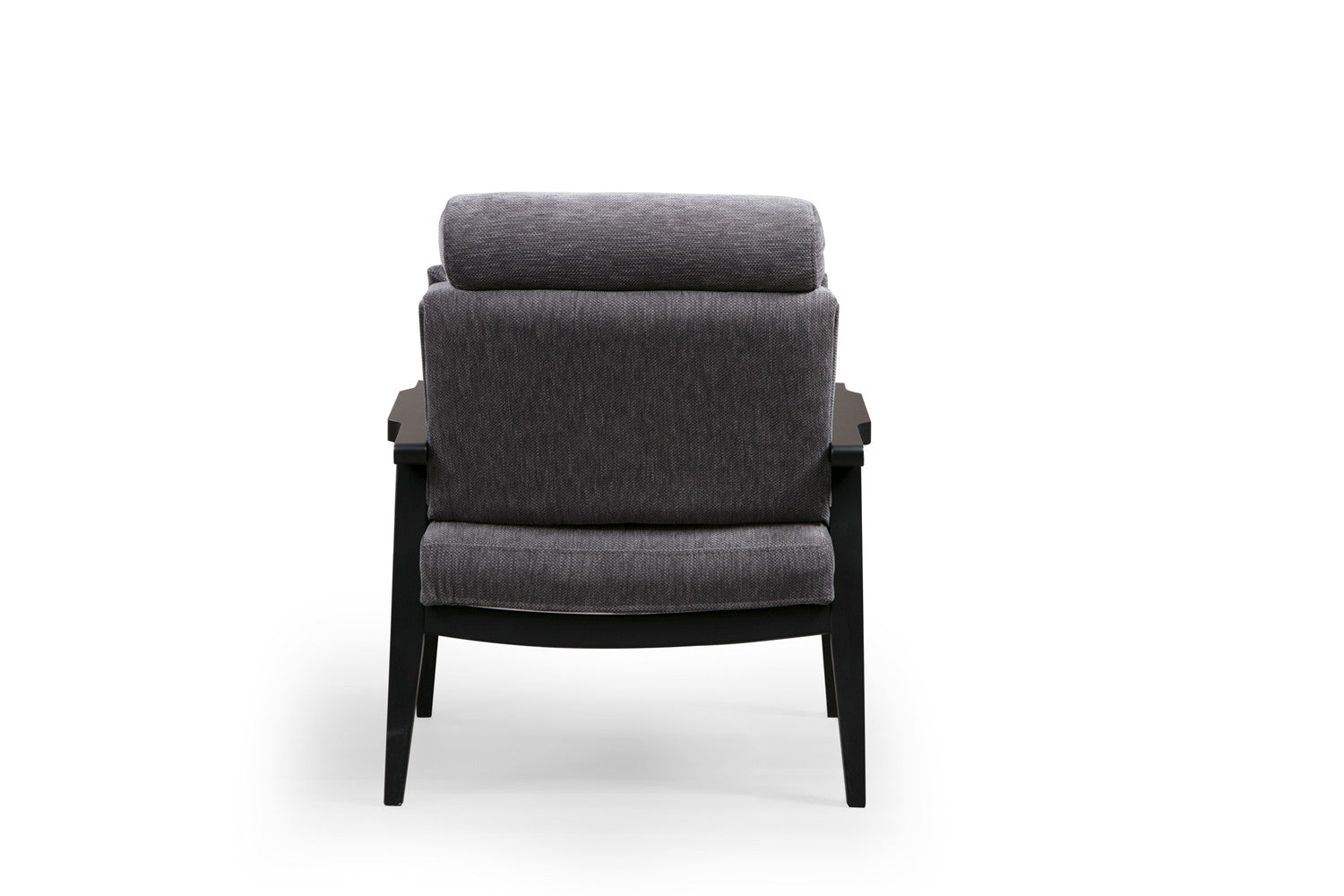 Poltrona moderna – 77x90x84 cm – cinza – madeira de faia