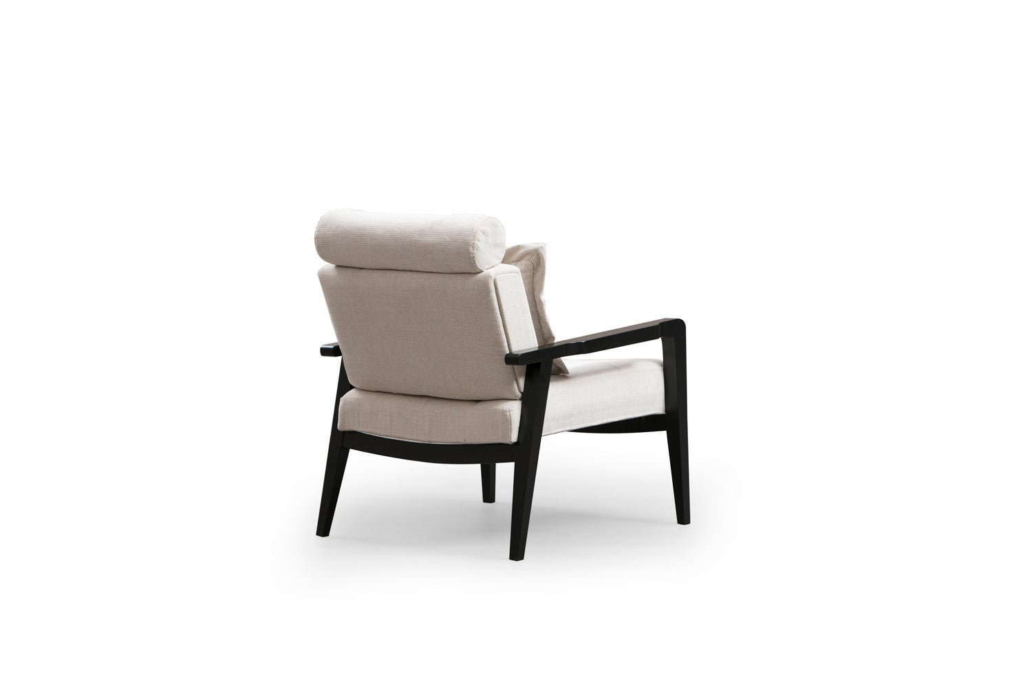 Poltrona moderna – 77x90x84 cm – creme – madeira de faia