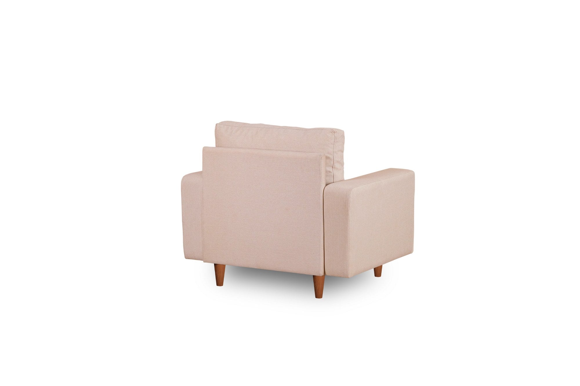 Poltrona Elegante, Cor Creme, Estrutura 100% Metal, Tecido 100% Poliéster | Profundidade do Assento: 52 cm, Largura: 75 cm, Altura: 46 cm | Conforto e Estilo para Sala de Estar
