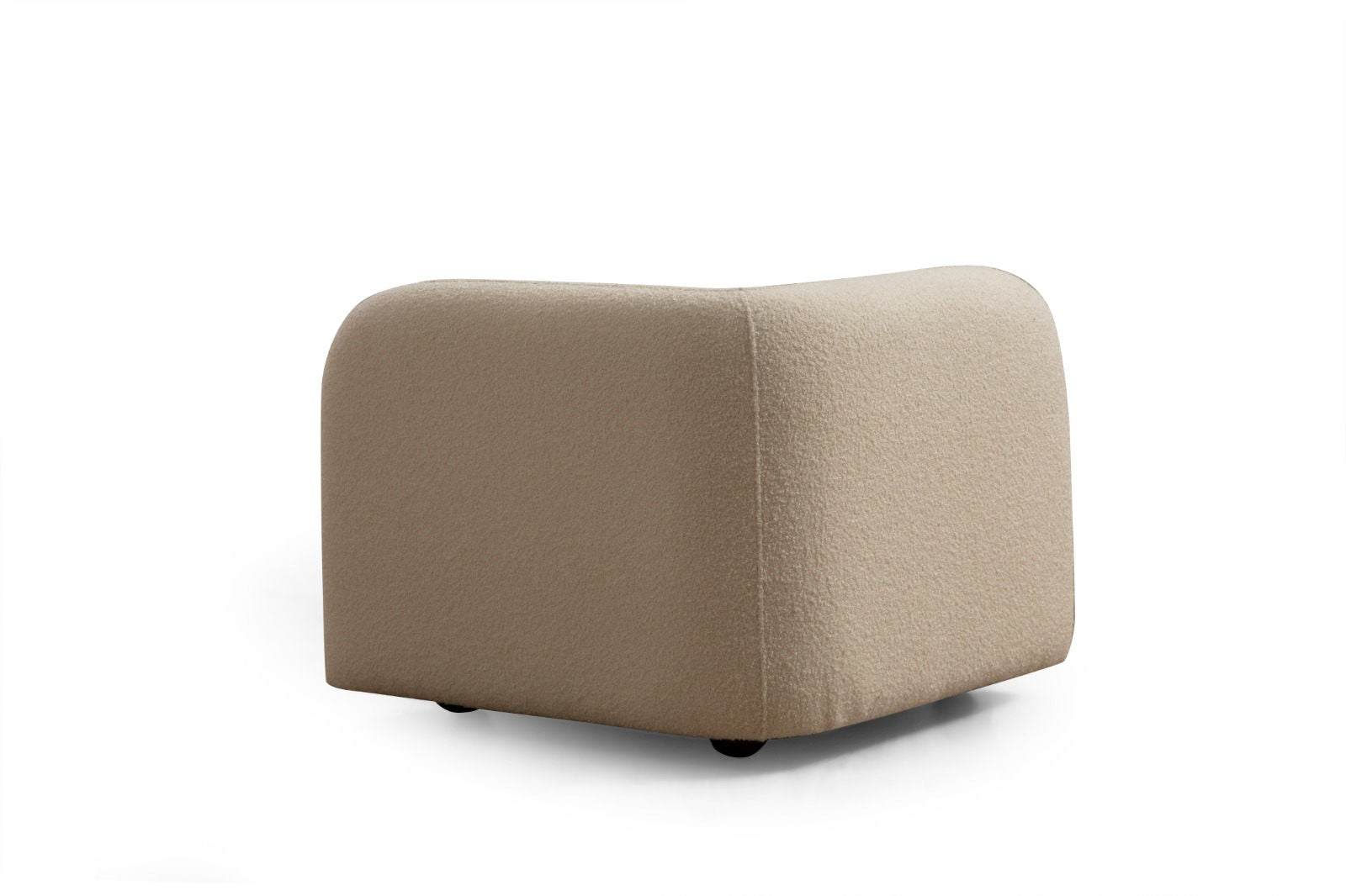 Poltrona moderna – 90x90x74 cm – creme – madeira de faia e nogueira