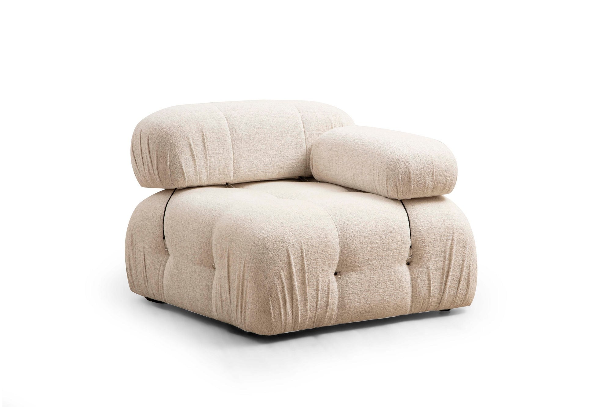 Sofá de canto elegante, creme, 288 x 190 x 95 cm | Estrutura em madeira de faia e aglomerado, 100% poliéster, encosto e braço removíveis | Perfeito para casas escandinavas