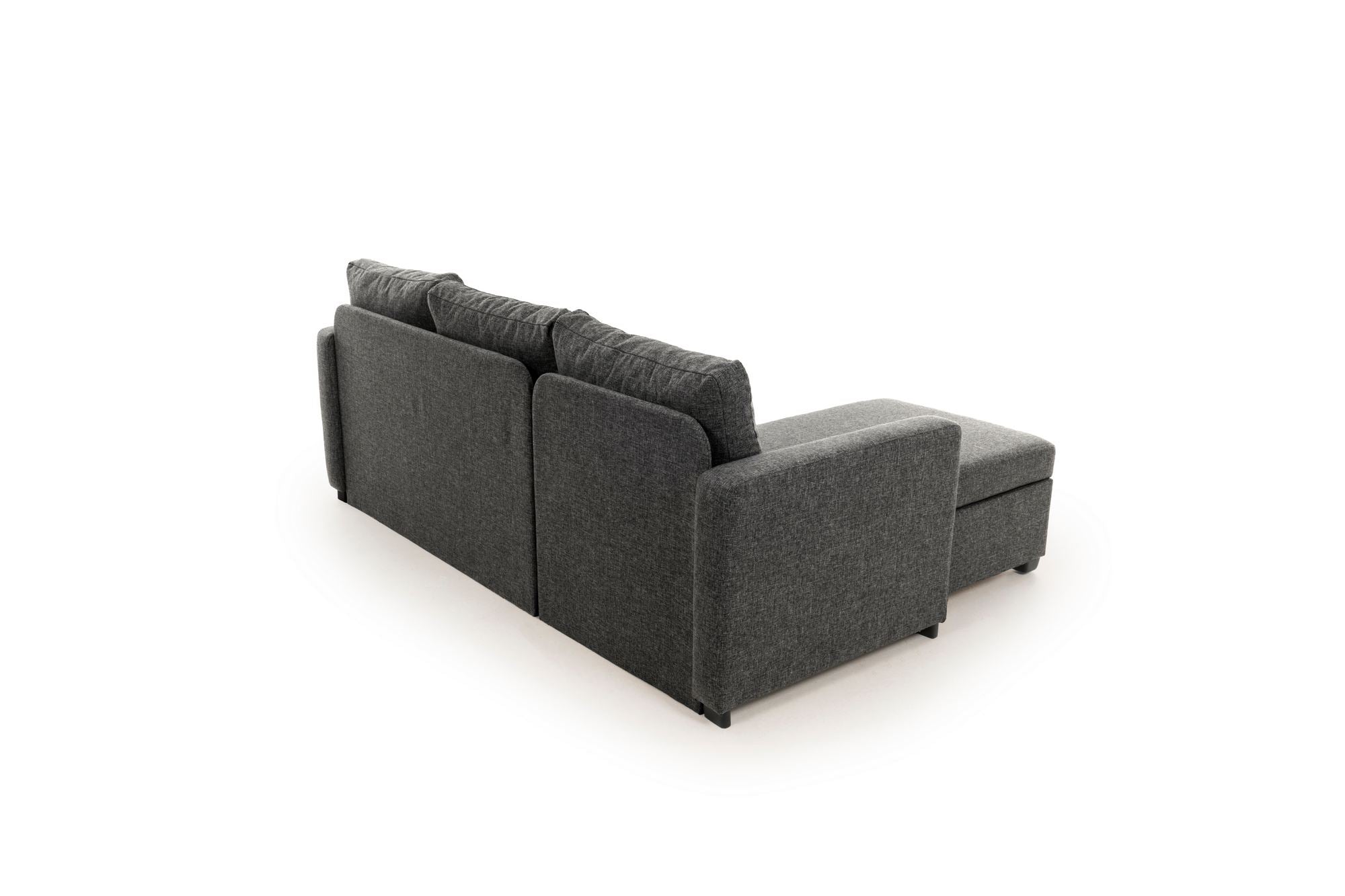 Sofá-cama de canto-Kado-Cinza escuro
