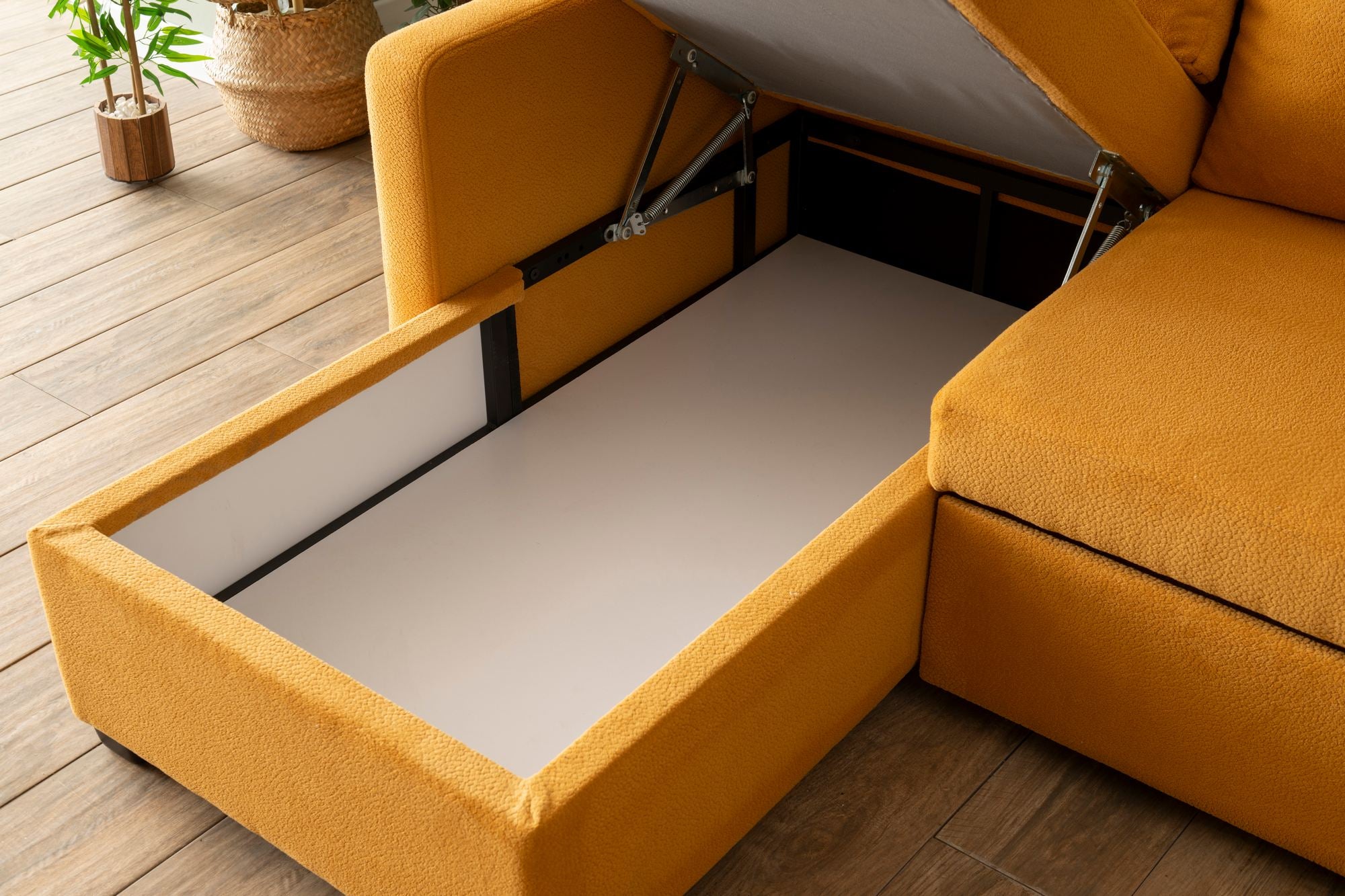 Sofá-cama de canto-Kado-Mostarda