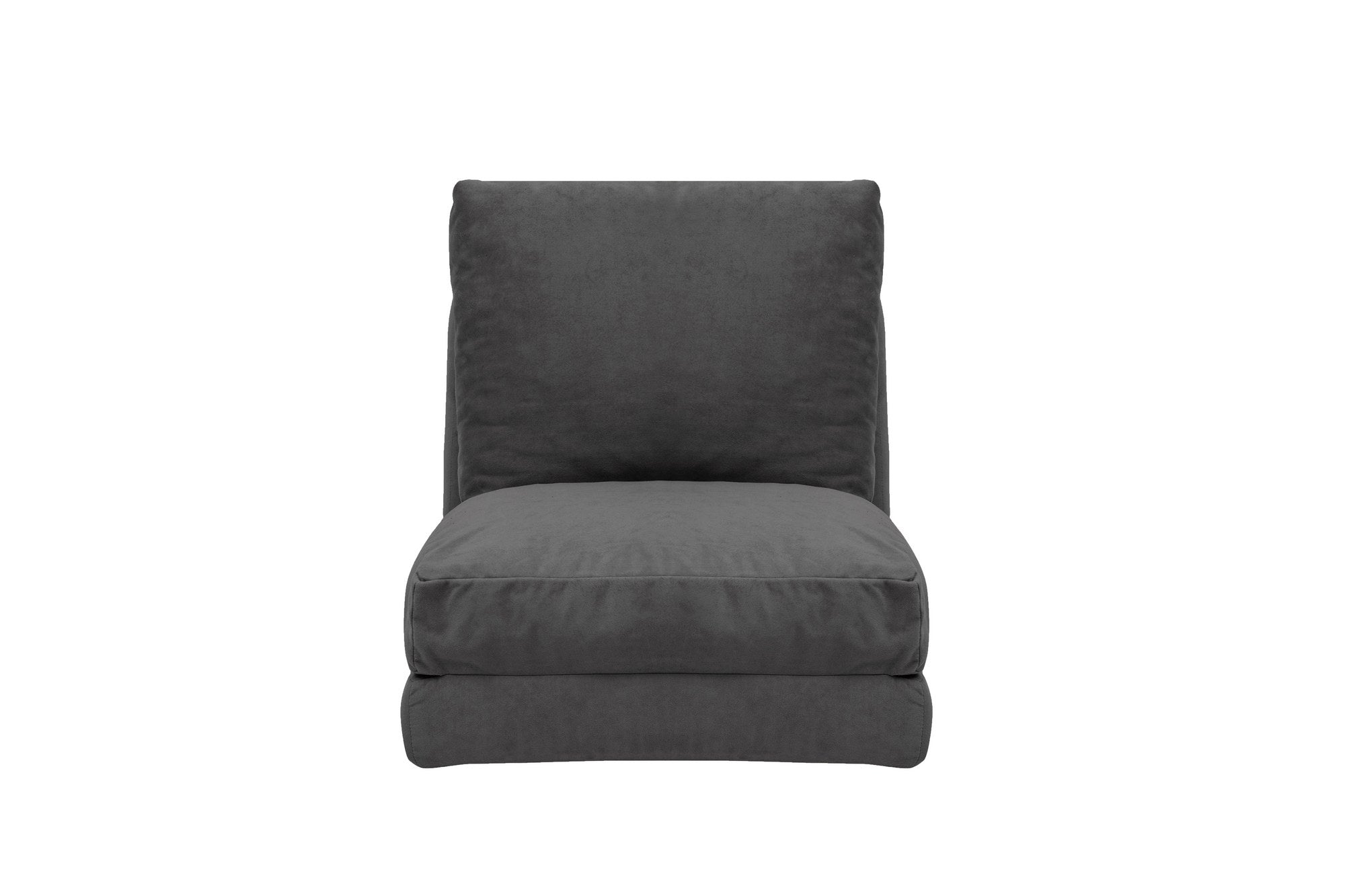 Sofá-cama versátil de 1 lugar, cinza, 185 x 60 cm | Estrutura 100% metálica, tecido 100% poliéster | Encosto ajustável em 5 níveis, fácil conversão de cadeira em cama
