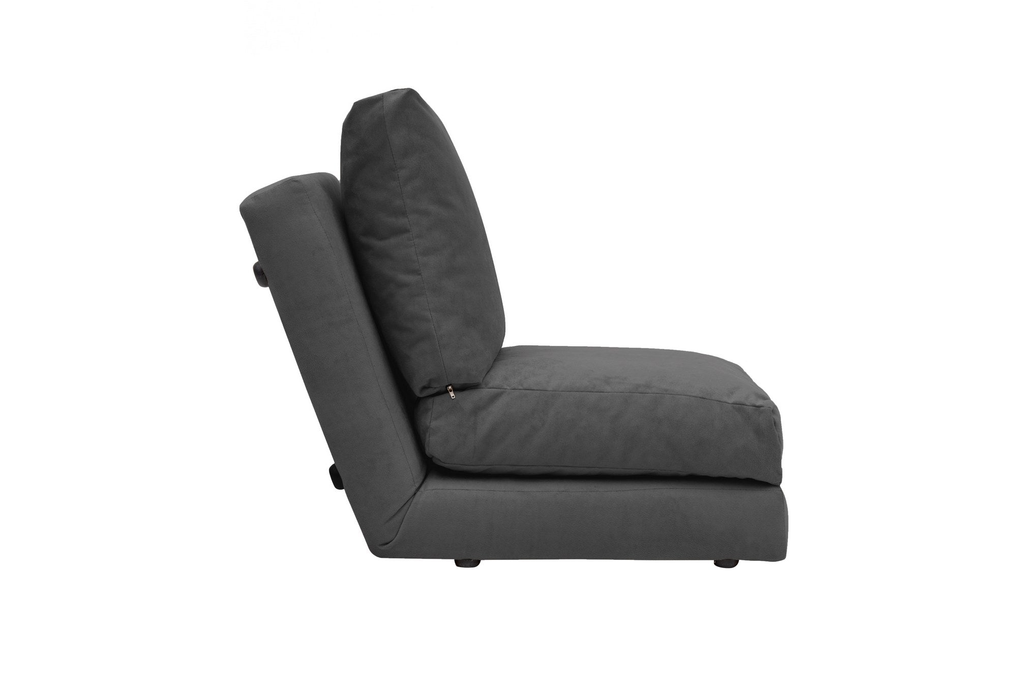 Sofá-cama versátil de 1 lugar, cinza, 185 x 60 cm | Estrutura 100% metálica, tecido 100% poliéster | Encosto ajustável em 5 níveis, fácil conversão de cadeira em cama