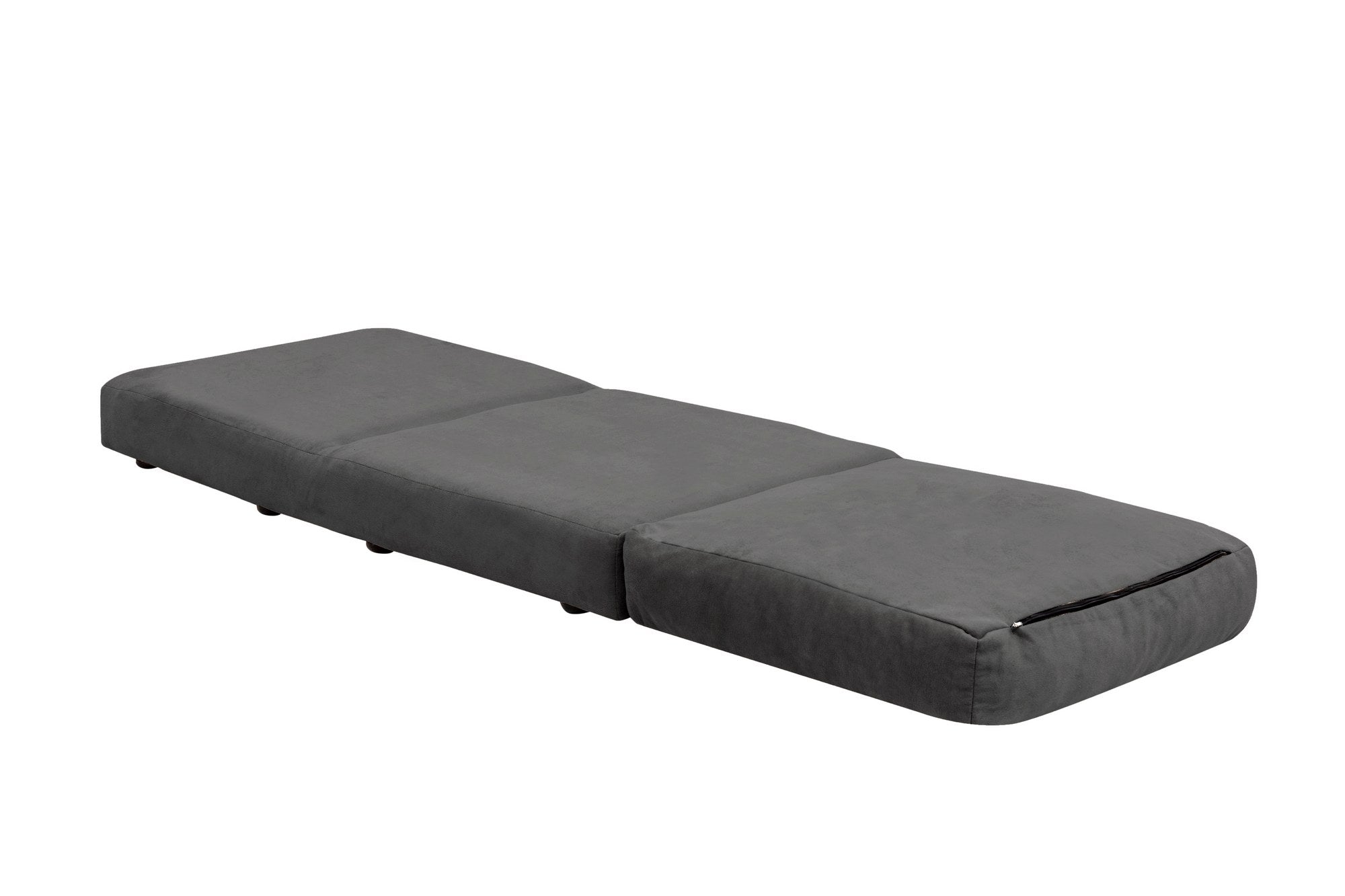 Sofá-cama versátil de 1 lugar, cinza, 185 x 60 cm | Estrutura 100% metálica, tecido 100% poliéster | Encosto ajustável em 5 níveis, fácil conversão de cadeira em cama