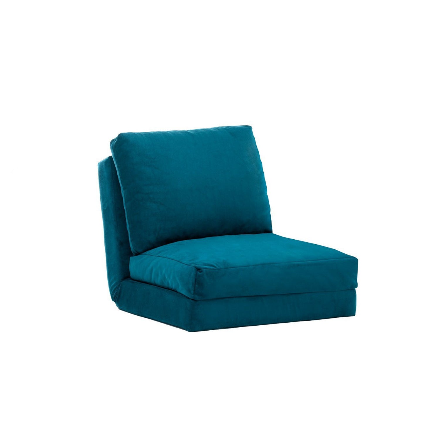 Sofá-cama versátil de 1 lugar, verde, 60 x 68 x 62 cm | Estrutura 100% metal, tecido 100% poliéster | Encosto ajustável, fácil conversão de cadeira em cama, máx. 100 kg