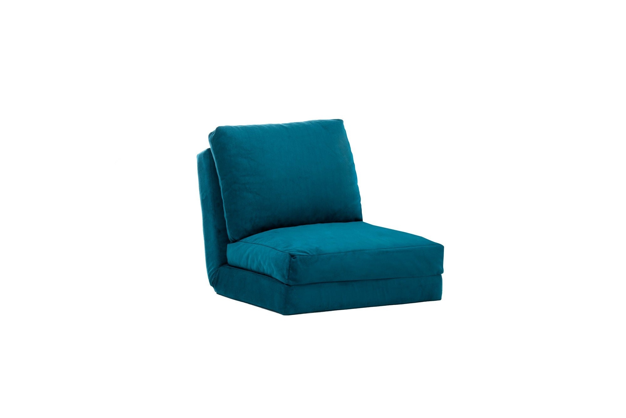 Sofá-cama versátil de 1 lugar, verde, 60 x 68 x 62 cm | Estrutura 100% metal, tecido 100% poliéster | Encosto ajustável, fácil conversão de cadeira em cama, máx. 100 kg