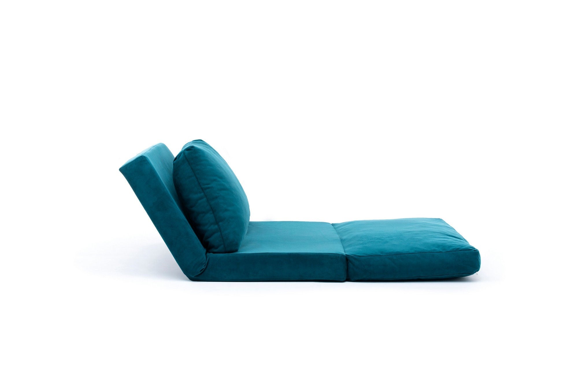 Sofá-cama versátil de 1 lugar, verde, 60 x 68 x 62 cm | Estrutura 100% metal, tecido 100% poliéster | Encosto ajustável, fácil conversão de cadeira em cama, máx. 100 kg