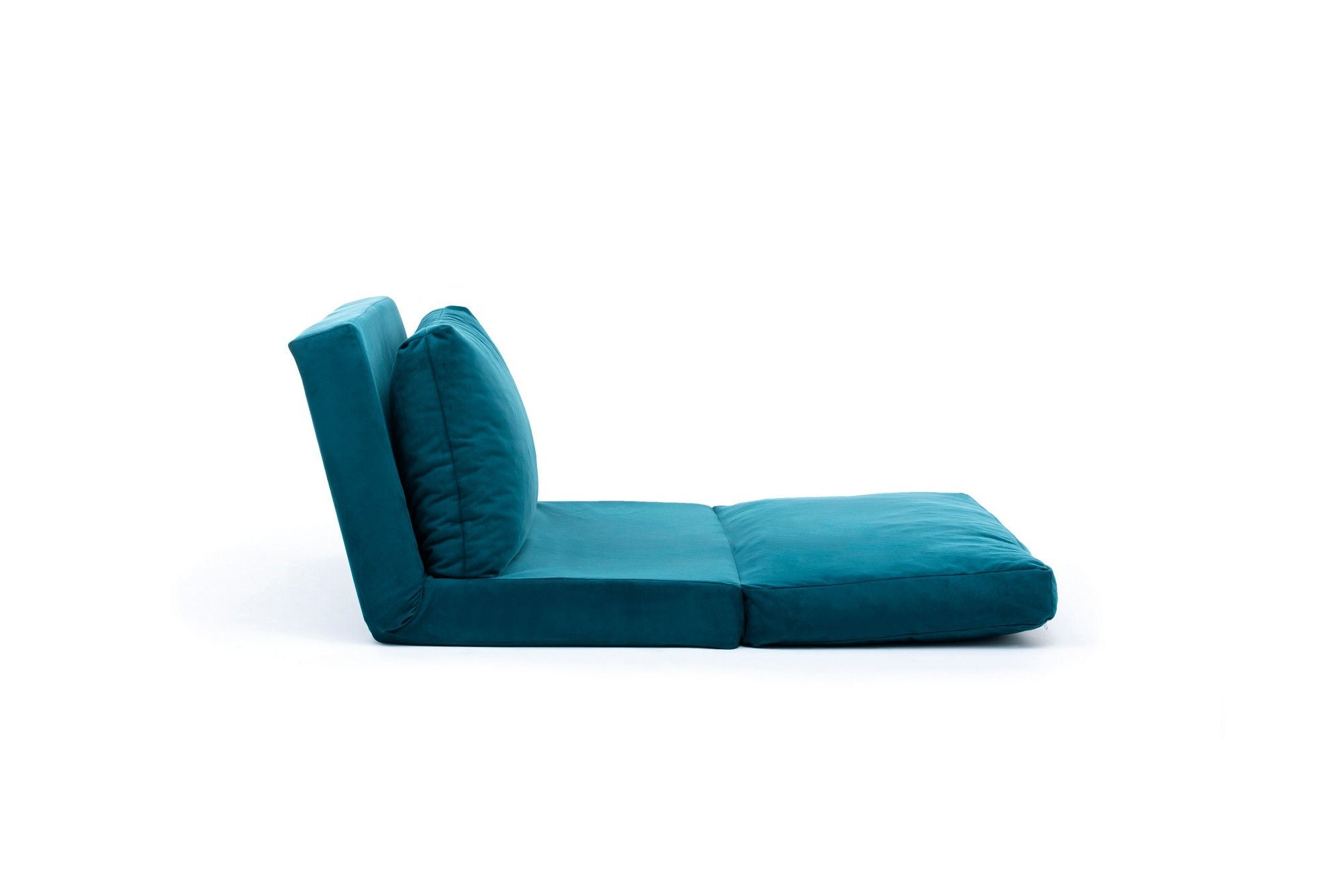 Sofá-cama versátil de 1 lugar, verde, 60 x 68 x 62 cm | Estrutura 100% metal, tecido 100% poliéster | Encosto ajustável, fácil conversão de cadeira em cama, máx. 100 kg
