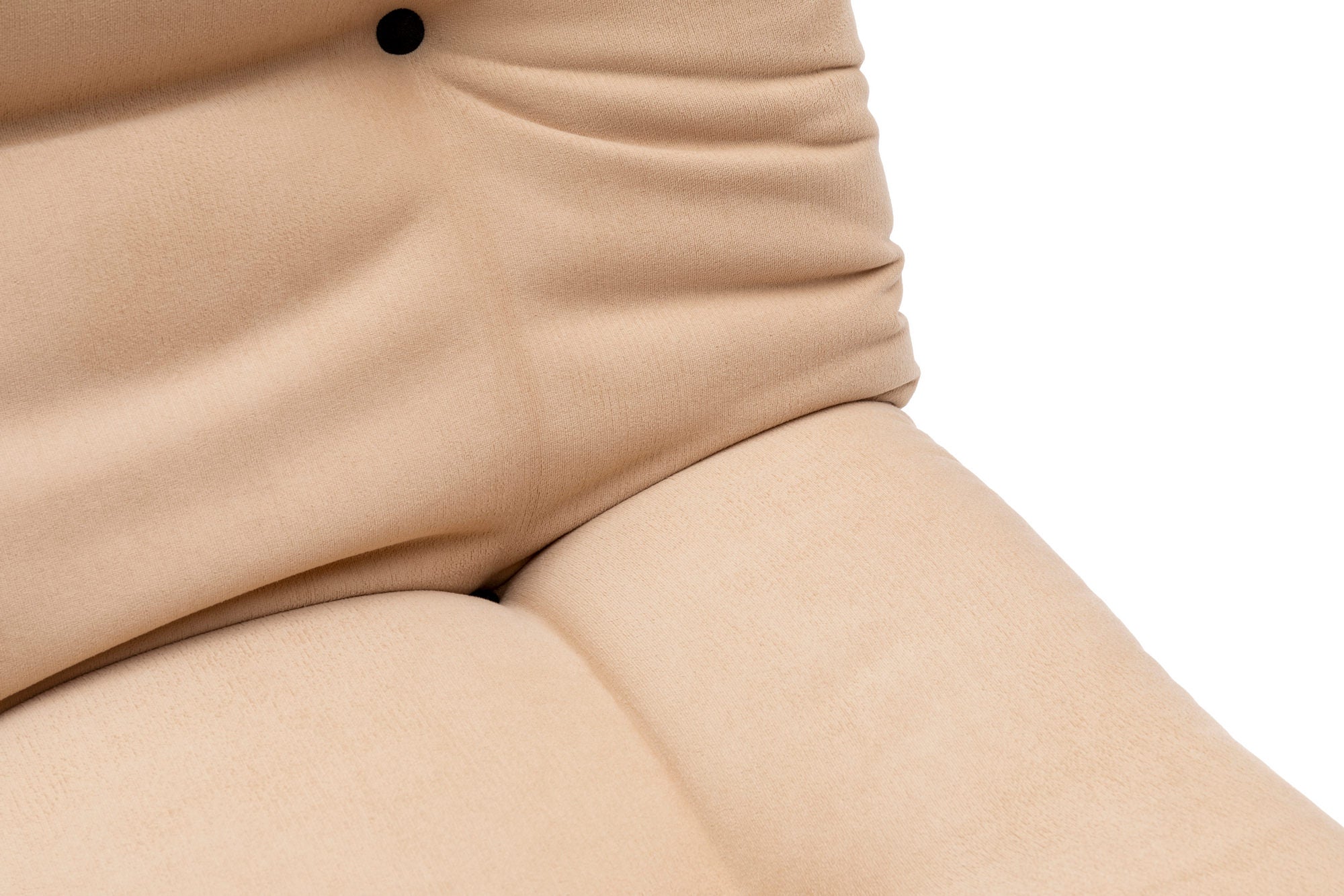 Sofá-cama moderno de 1 lugar, creme, estrutura 100% metálica e tecido macio | Encosto multiposições, fácil de limpar, capacidade para 100 kg | Perfeito para o estilo escandinavo