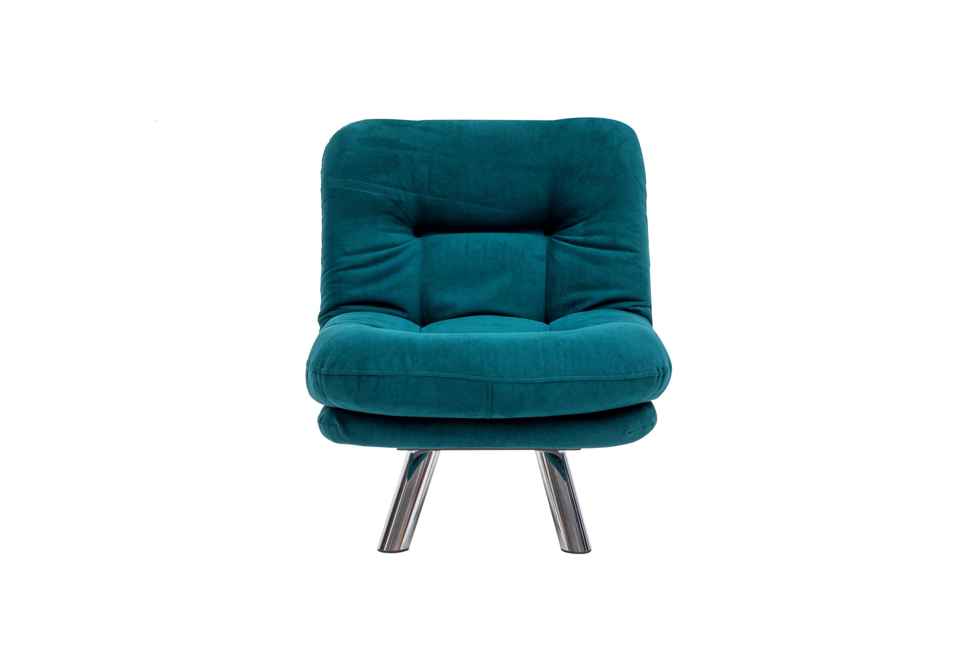 Sofá-cama versátil de 1 lugar, verde-petróleo, estrutura 100% metálica e tecido macio | Encosto multiposições, fácil de limpar, peso máximo de 100 kg | Perfeito para espaços pequenos