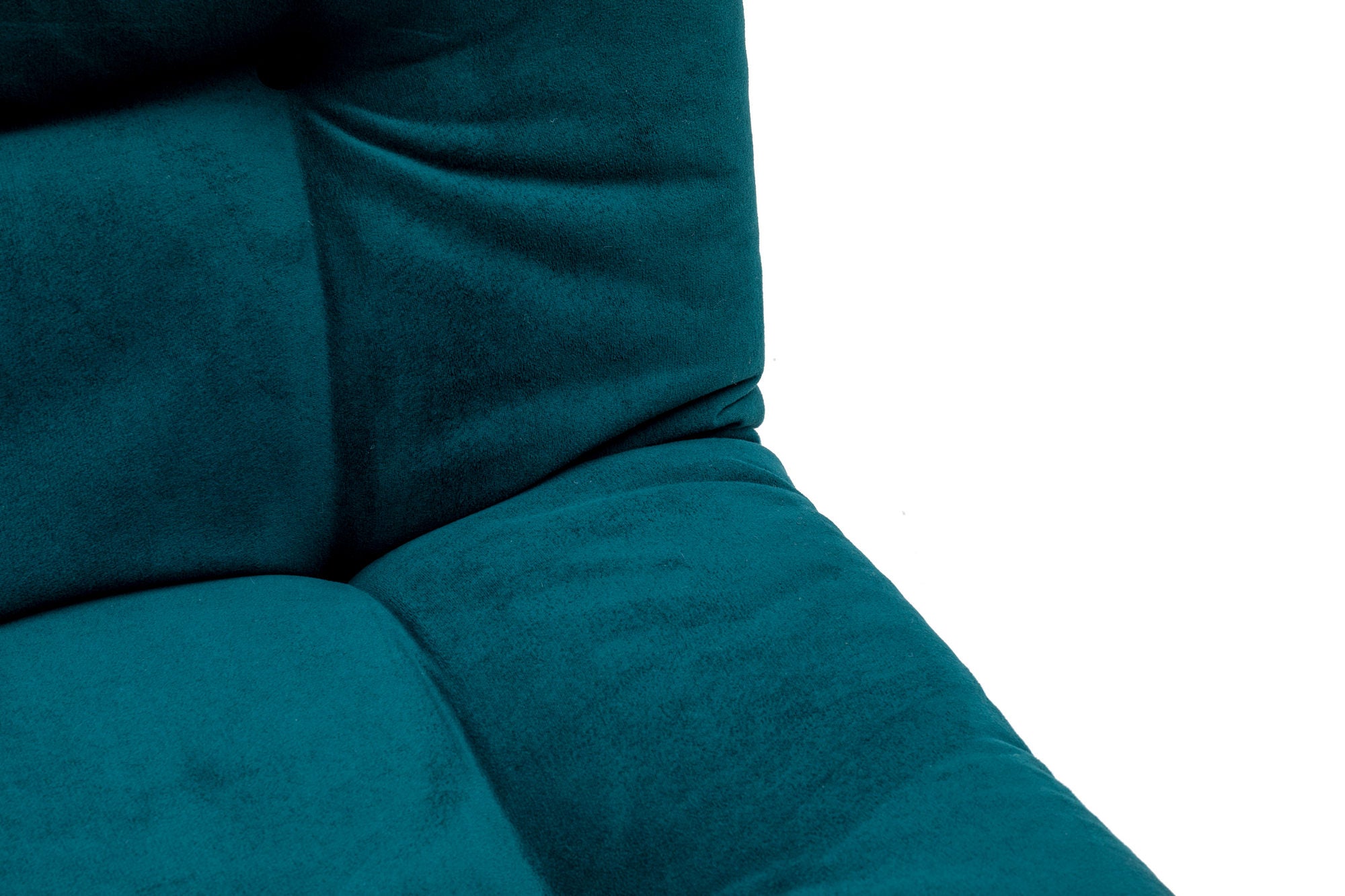 Sofá-cama versátil de 1 lugar, verde-petróleo, estrutura 100% metálica e tecido macio | Encosto multiposições, fácil de limpar, peso máximo de 100 kg | Perfeito para espaços pequenos