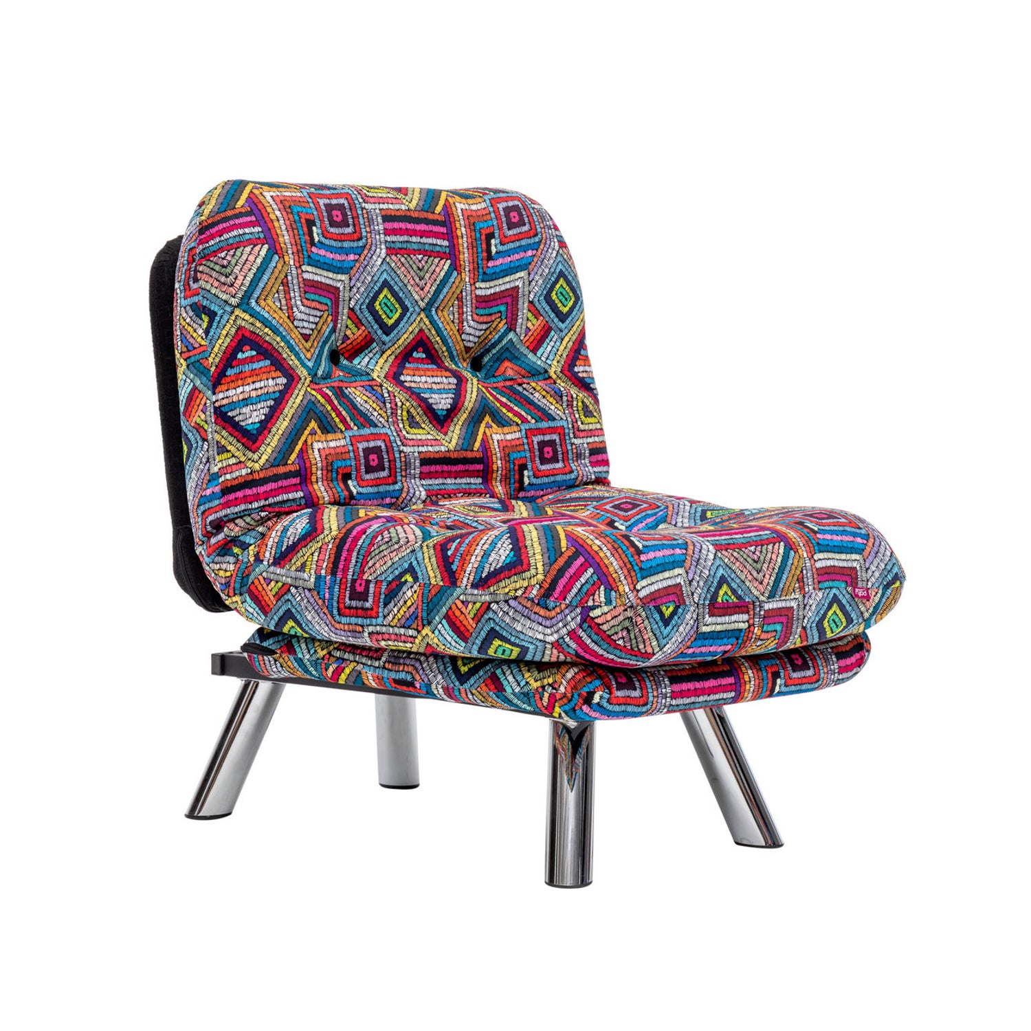 Sofá-cama moderno de 1 lugar, estrutura 100% metálica, tecido macio, encosto multiposições, fácil de limpar, tamanho de cama 110 x 70 cm, design elegante e funcional