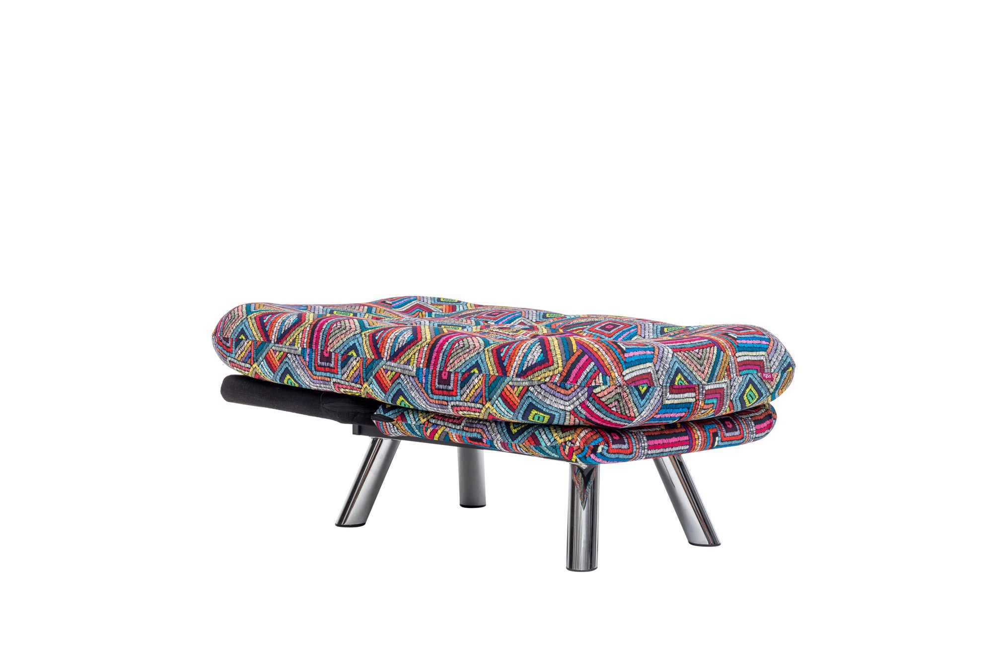 Sofá-cama moderno de 1 lugar, estrutura 100% metálica, tecido macio, encosto multiposições, fácil de limpar, tamanho de cama 110 x 70 cm, design elegante e funcional