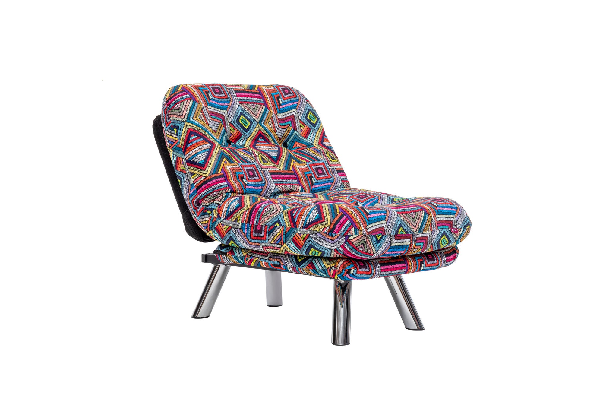 Sofá-cama moderno de 1 lugar, estrutura 100% metálica, tecido macio, encosto multiposições, fácil de limpar, tamanho de cama 110 x 70 cm, design elegante e funcional