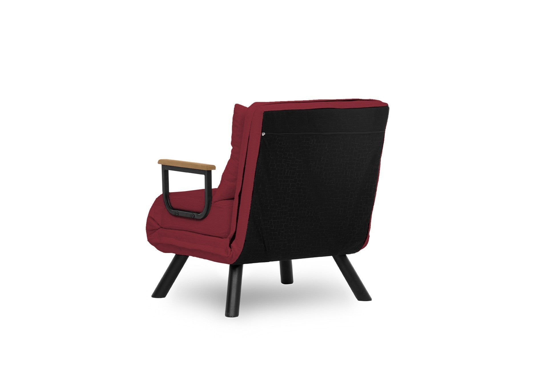 Sofá-cama versátil de 1 lugar, marrom, estrutura 100% metálica | Encosto ajustável, fácil conversão, capacidade para 100 kg | Perfeito para espaços modernos