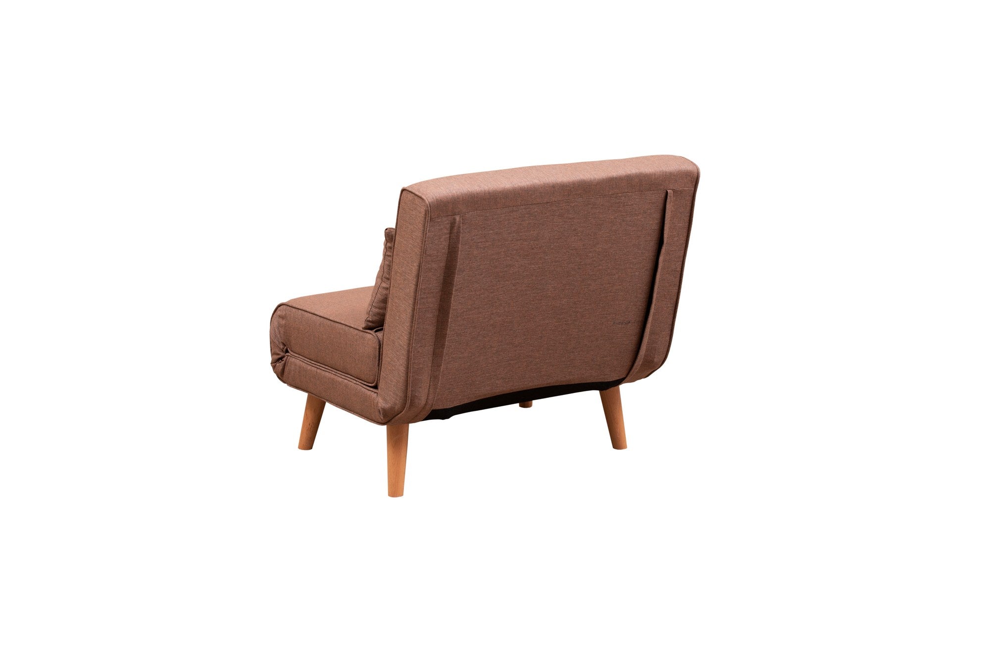 Sofá-cama versátil de 1 lugar, marrom | Estrutura 100% metálica, tecido 100% poliéster | Encosto ajustável de 14 níveis, espuma DNS alta, tamanho da cama 180 x 80 cm